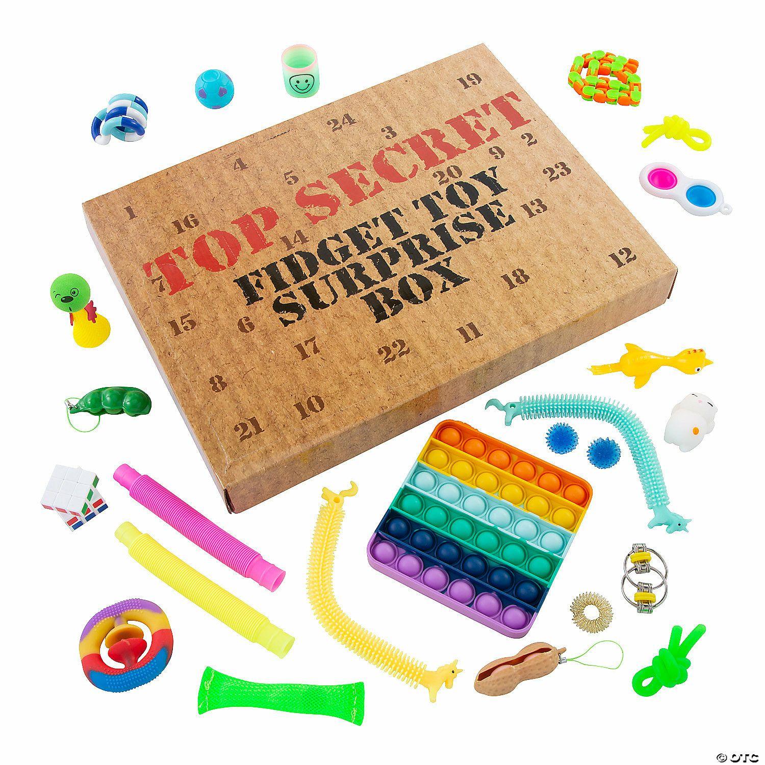 Active Play | 14 1/2″ x 11″ Surprise Box with Fidget Toy Assortment – 24 Pc.