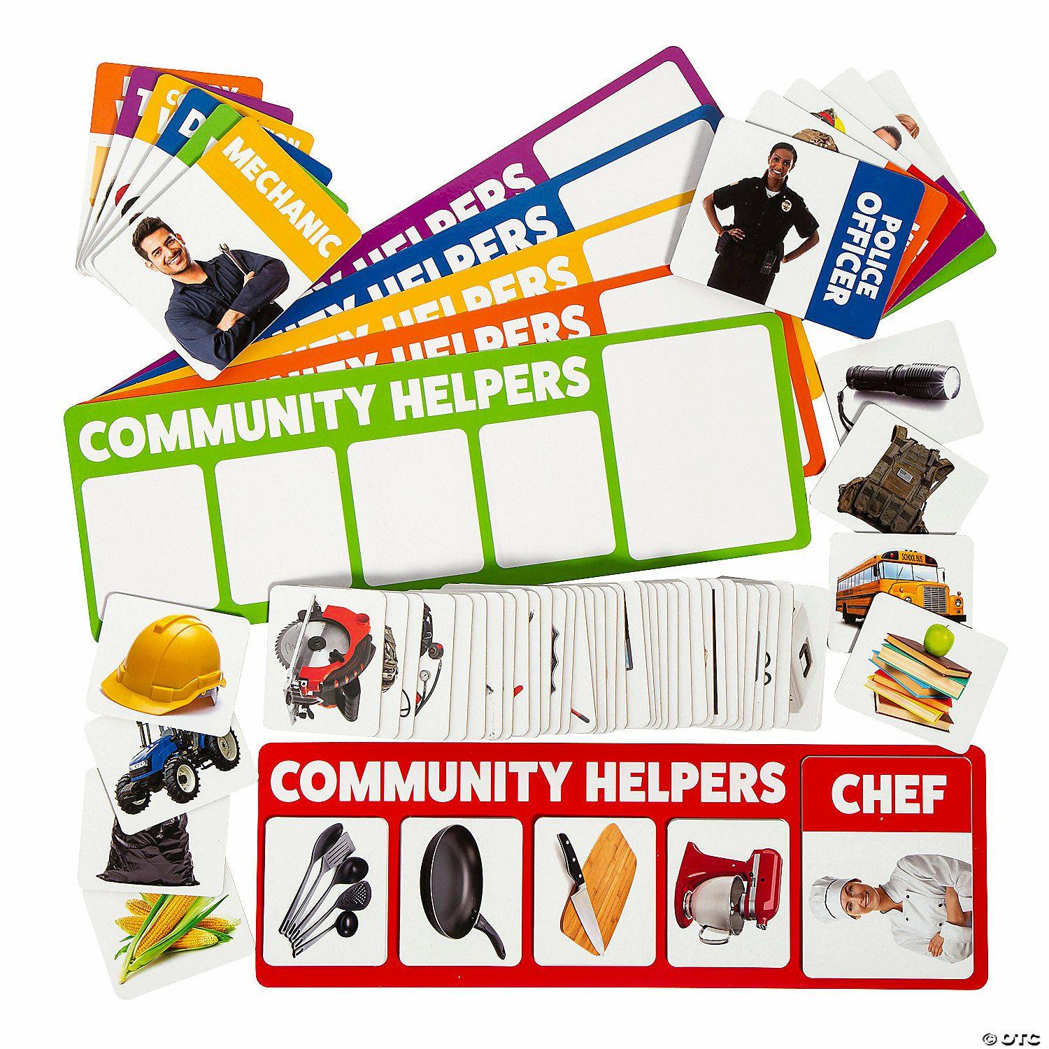 Active Play | Community Helpers Sorting Picture Cardstock Activity with Storage Bag – 72 Pc.