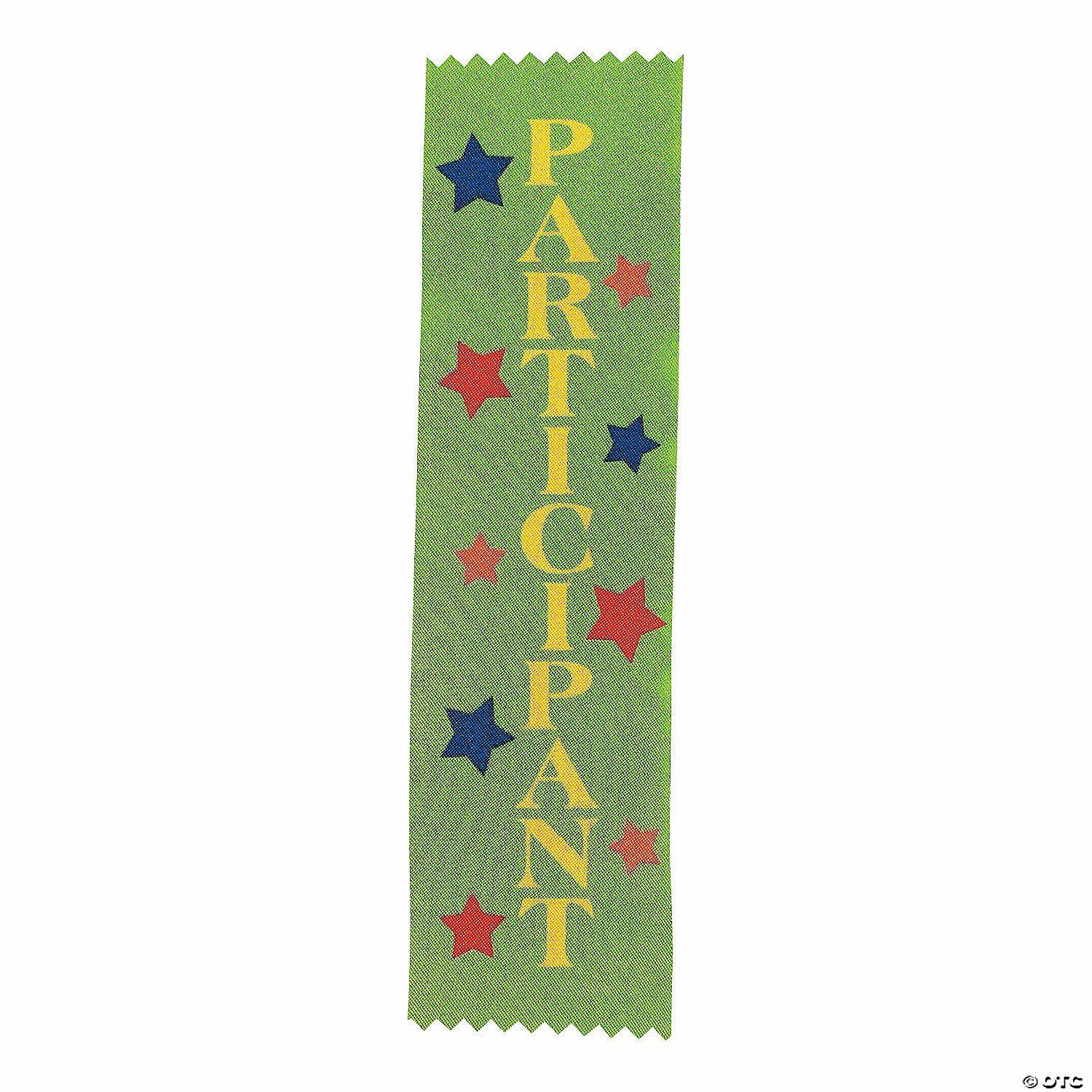 Active Play | “Participant” Green Award Ribbons – 12 Pc.