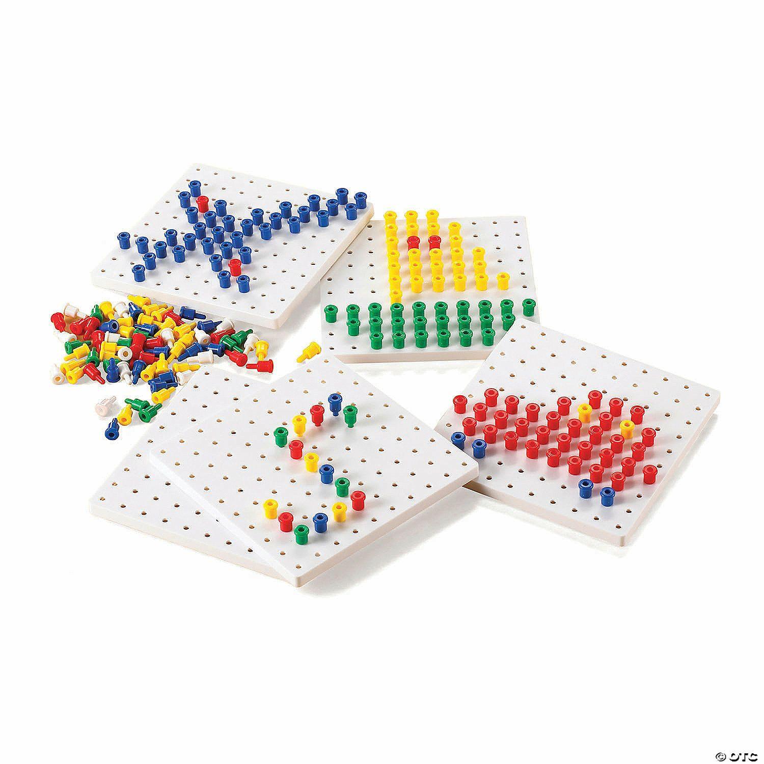 Active Play | Edx Education Pegs and Peg Board Set, 5 Boards, 1000 Pegs