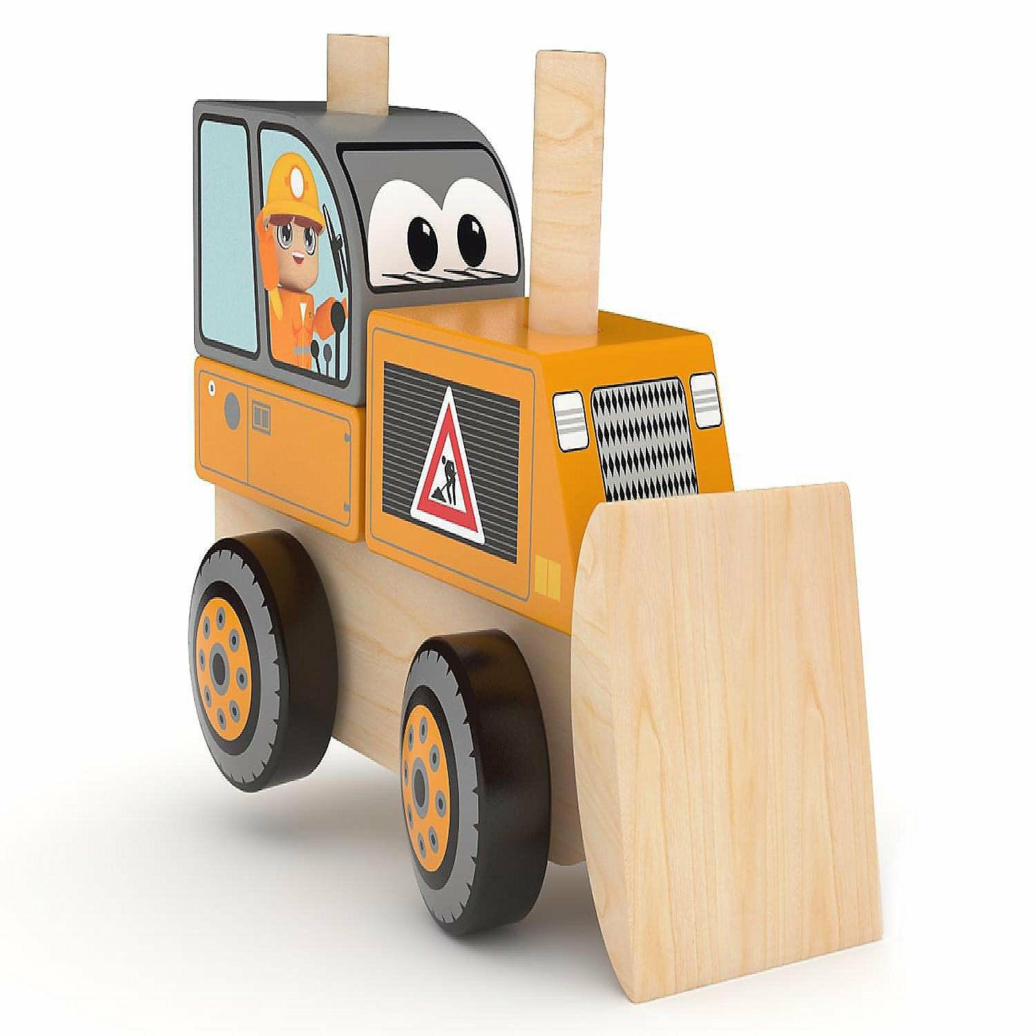 Active Play | J’adore Bulldozer Wooden Stacking Toy