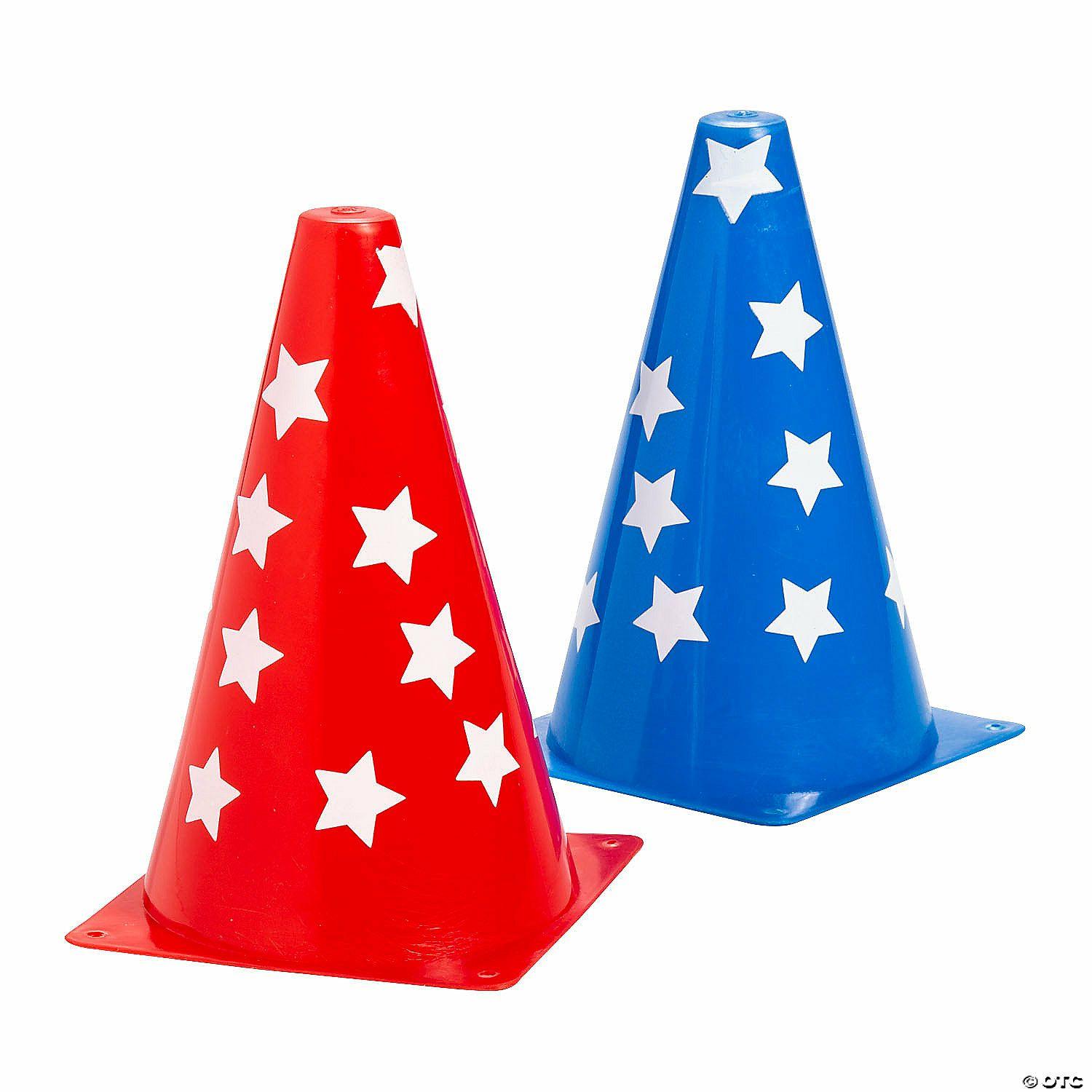 Active Play | Patriotic Traffic Cones – 12 Pc.