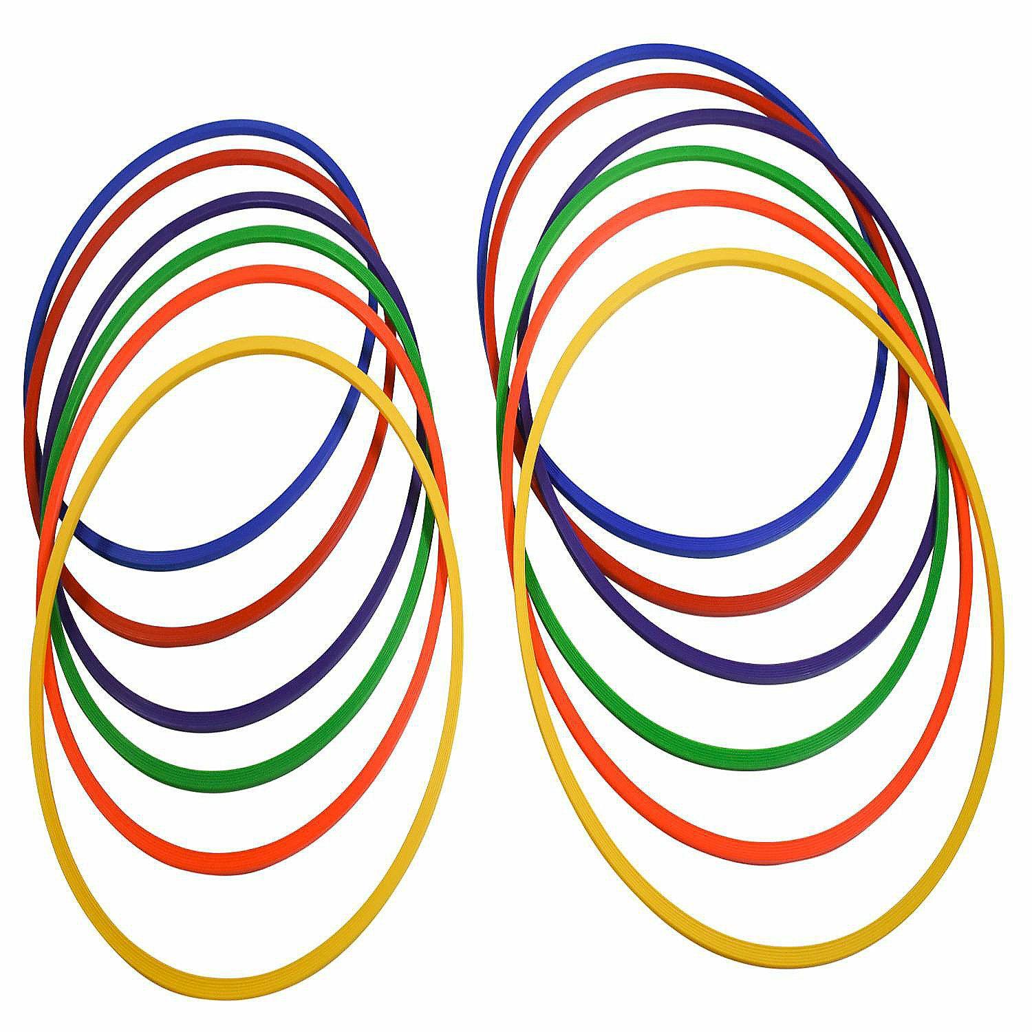 Active Play | Sportime Dur-O-Hoops, 24 Inch and 28 Inch, Assorted Colors, Set of 12