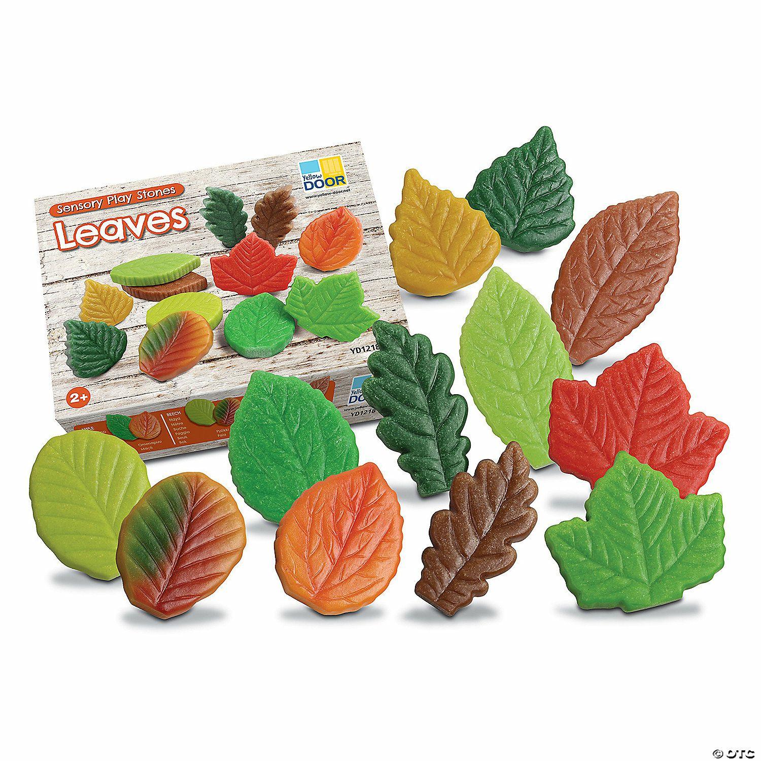 Active Play | Yellow Door Sensory Play Stones – Leaves – Set of 12