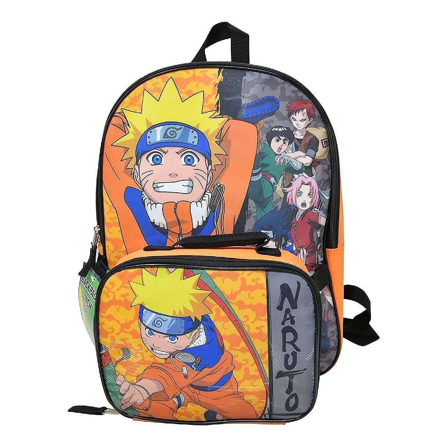 Backpacks | Naruto Uzumaki 16 Inch Kids Backpack with Lunch Bag