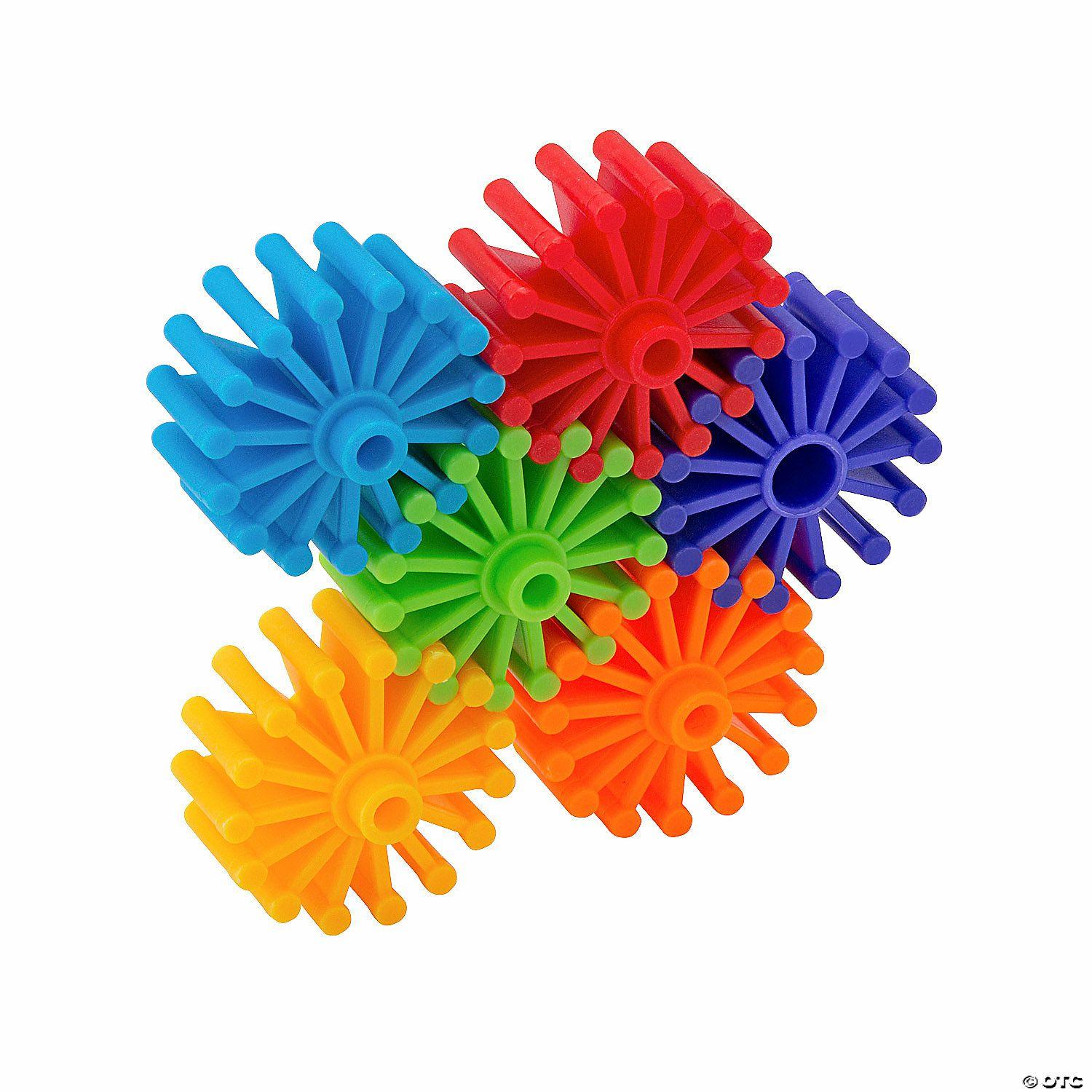 Blocks & Manipulatives | Bulk 100 Pc. Mini Connecting Gear Shapes Building Blocks Set