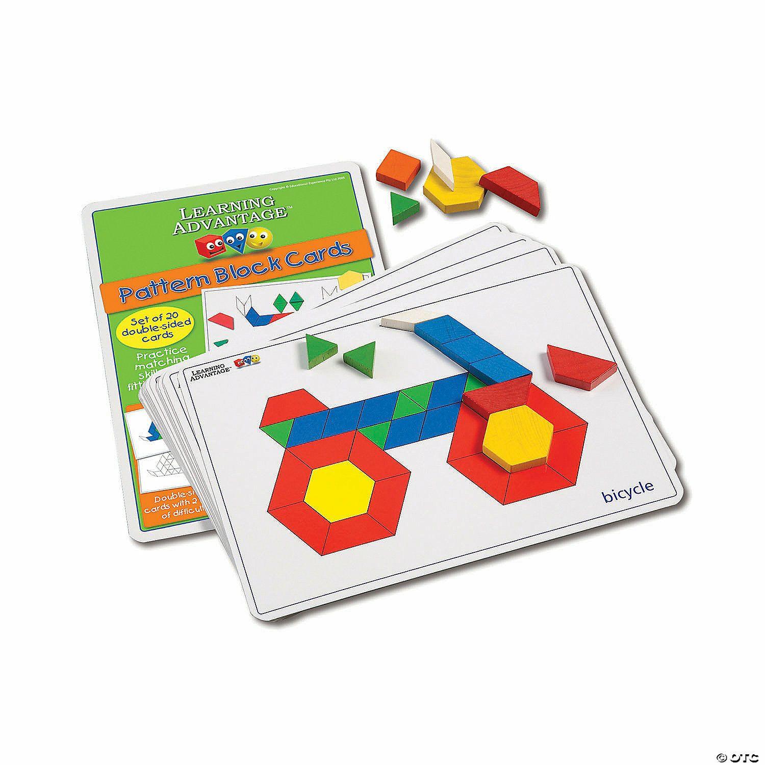 Blocks & Manipulatives | Learning Advantage Pattern Block Cards, Pack of 20