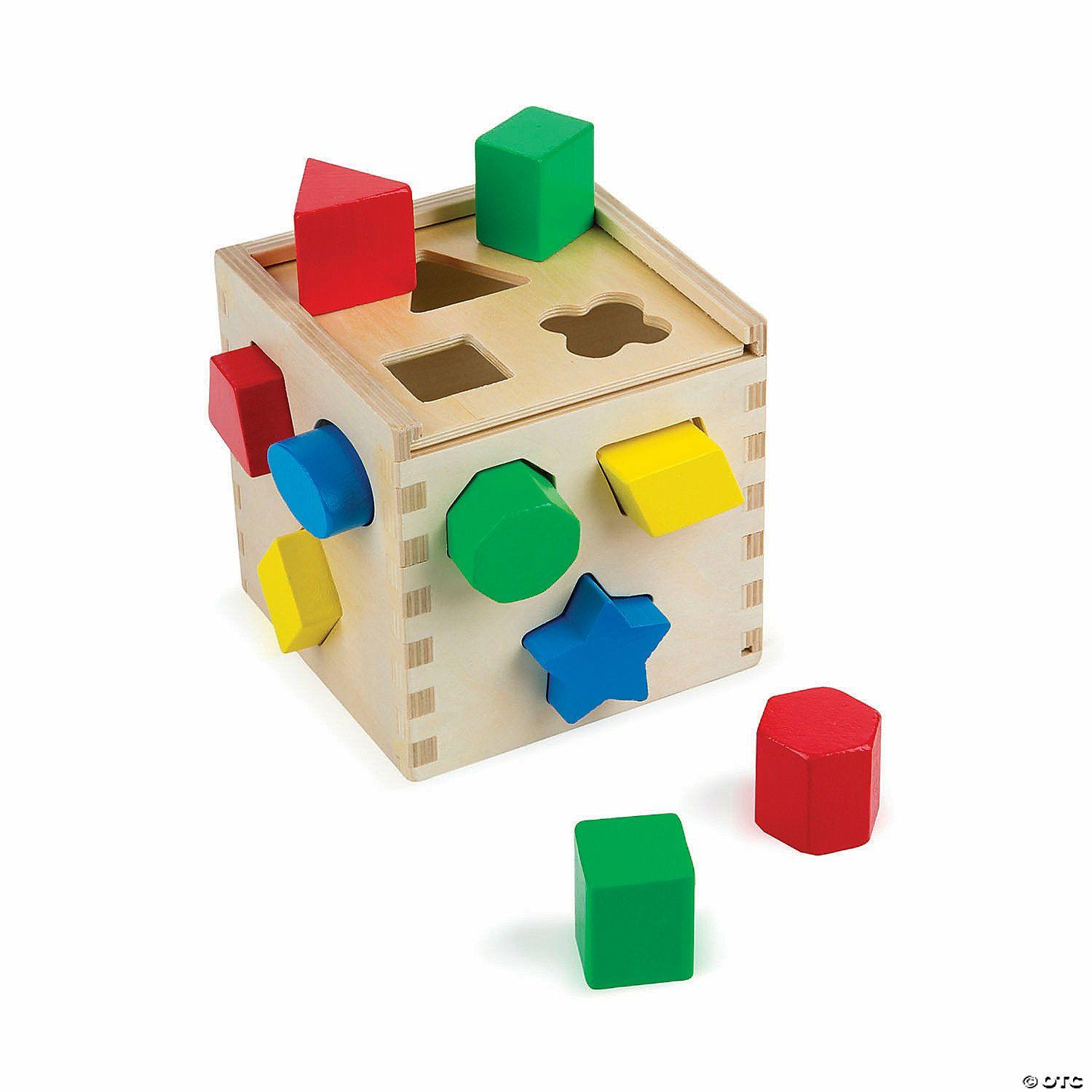 Blocks & Manipulatives | Melissa & Doug Shape Sorting Cube Classic Toy