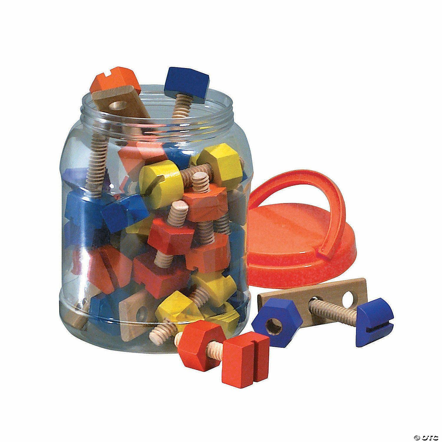 Blocks & Manipulatives | Nuts & Bolts Wooden 40 Pcs