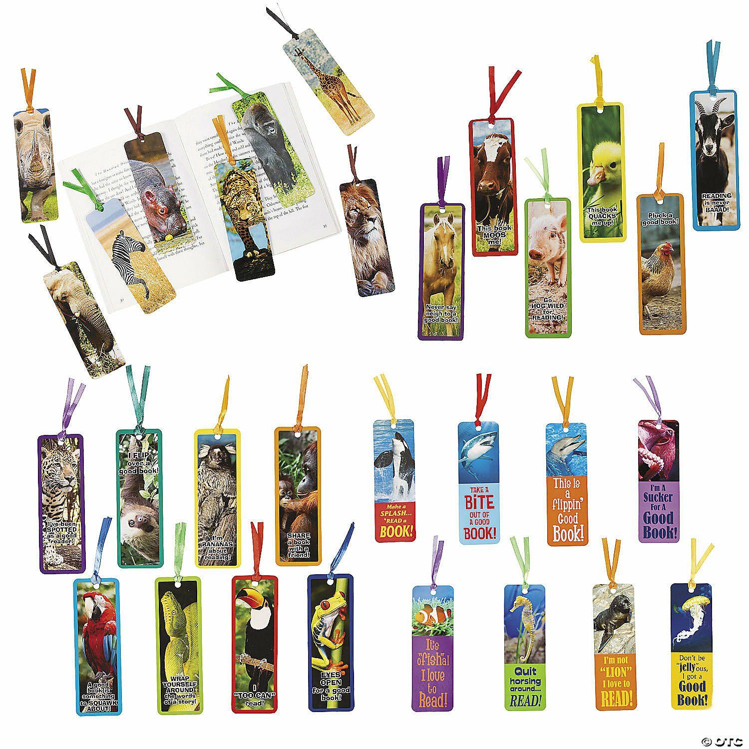 Bookmarks | Bulk 192 Pc. Realistic Animal Bookmark Kit Assortment