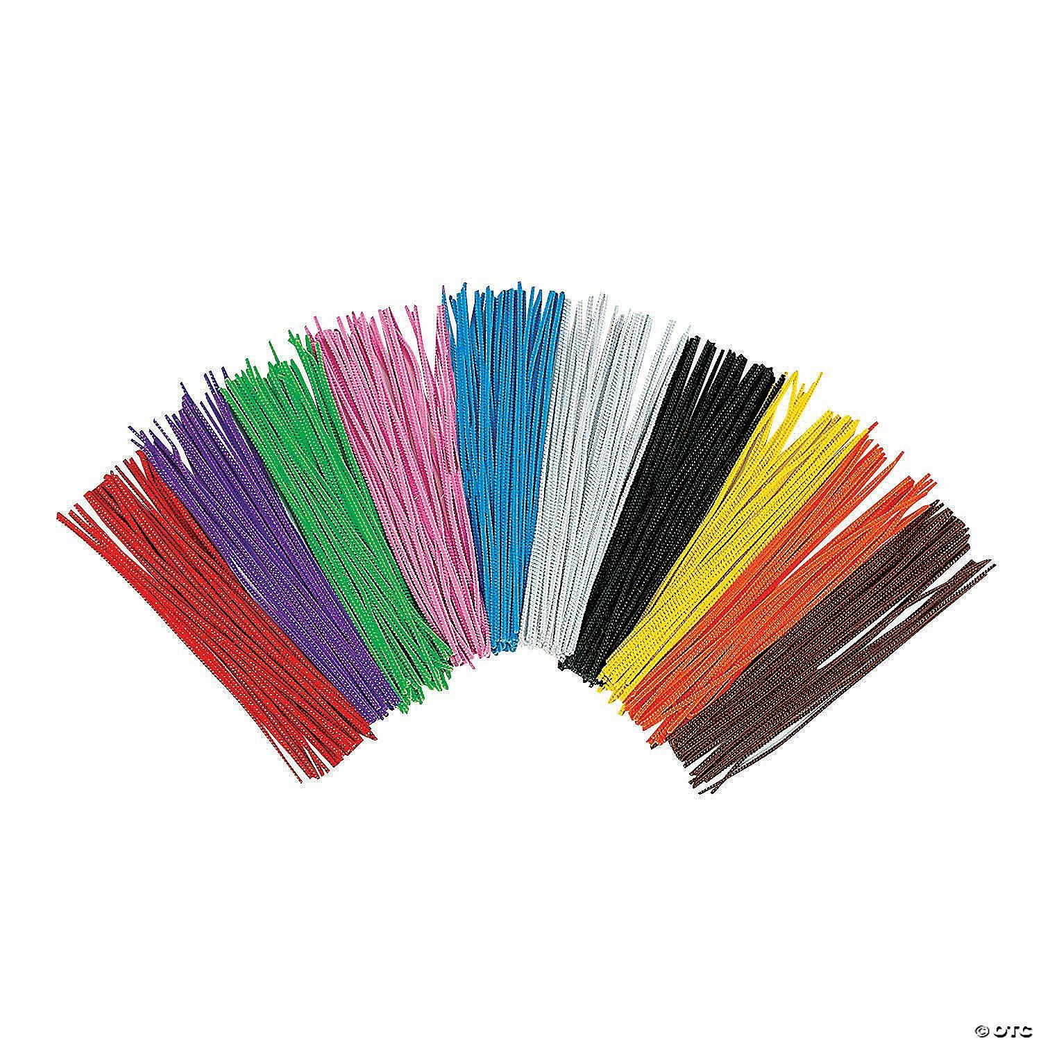 Bulk Classroom Supplies | 12″ Mega Bulk 1000 Pc. Classic Solid Color Chenille Stem Classpack