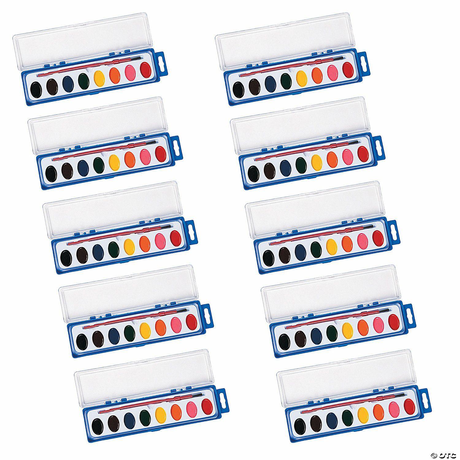 Bulk Classroom Supplies | Bulk 300 Pc. 8-Color Watercolor Paint Trays