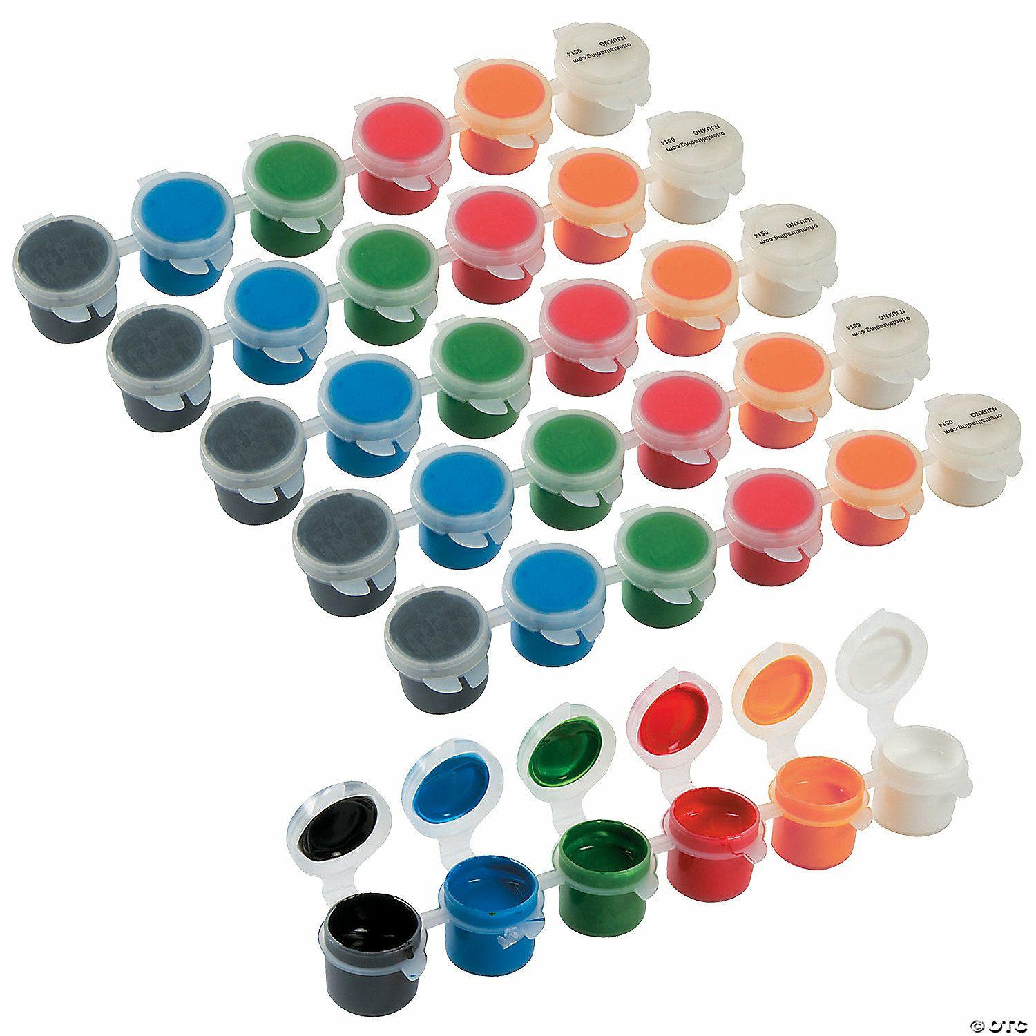 Bulk Classroom Supplies | Bulk 96 Pc. 6-Color Basic Assorted Colors Acrylic Paint Strip Classpack