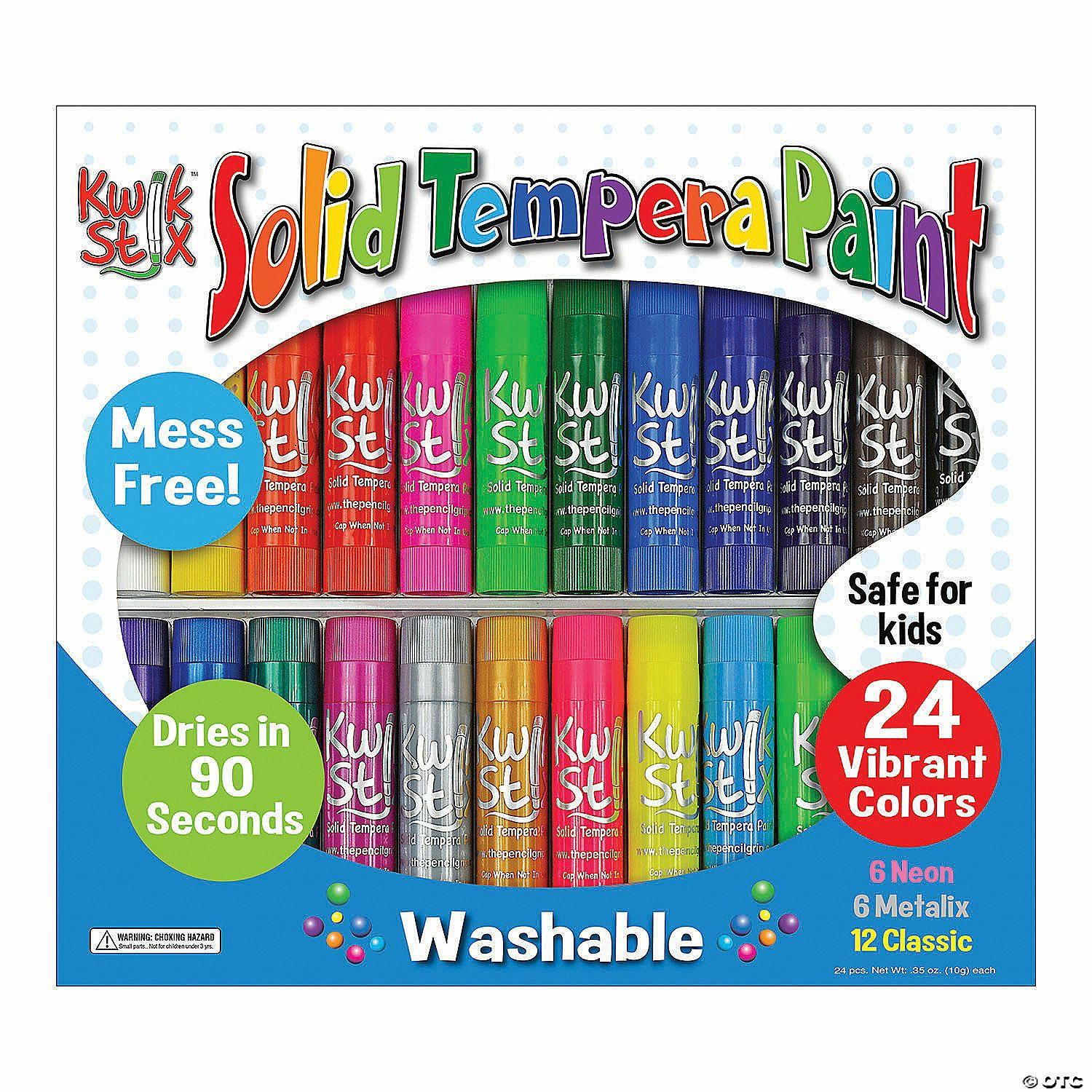 Bulk Classroom Supplies | The Pencil Grip® Kwik Stix™ Solid Tempera Paint Stick, Set of 24