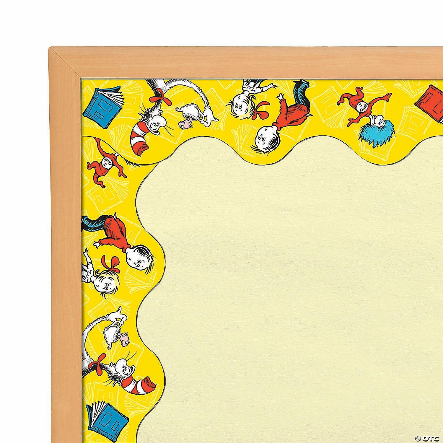 Bulletin Board Supplies | Eureka® The Cat in the Hat™ Yellow Bulletin Board Borders – 12 Pc.