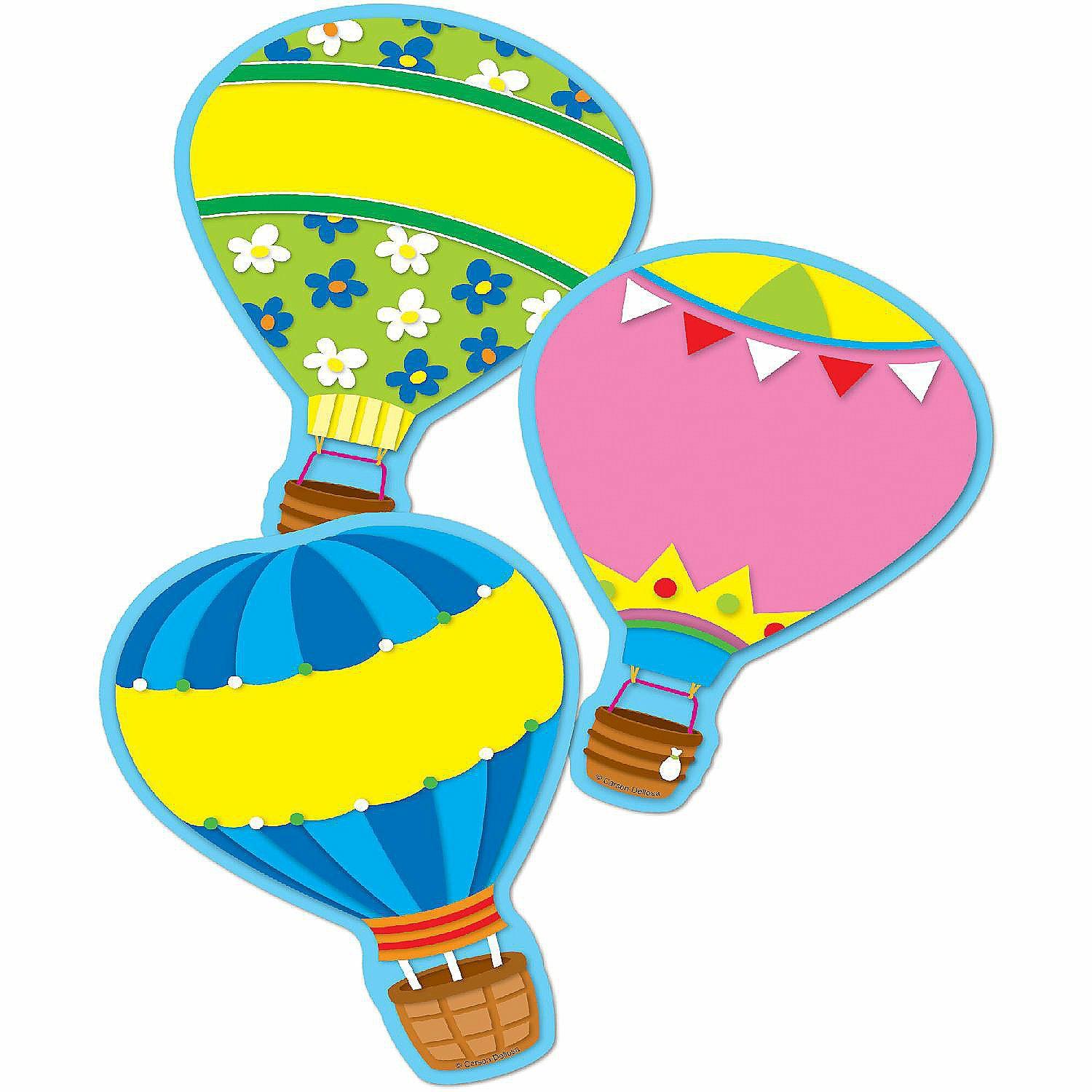 Bulletin Board Supplies | Hot Air Balloons Cutouts