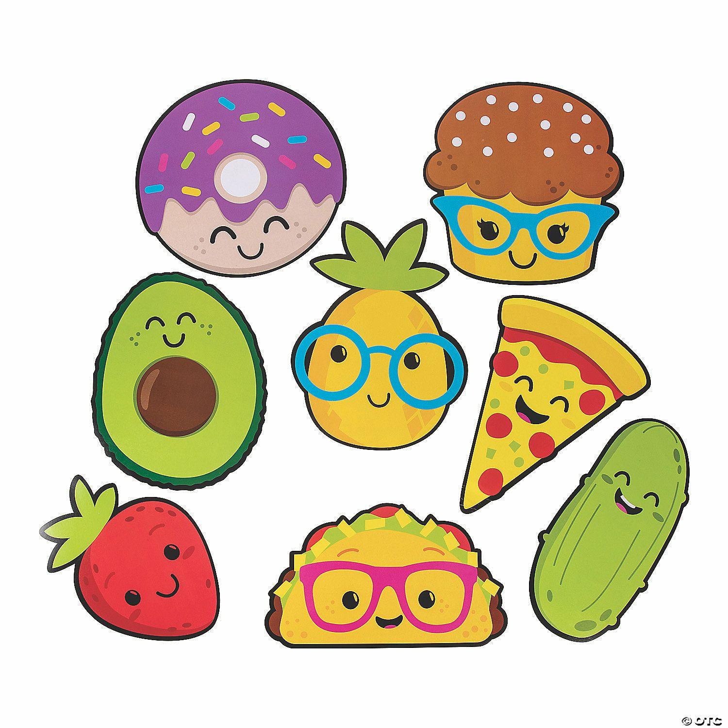 Bulletin Board Supplies | Jumbo Funtastic Food Friends Cutouts – 8 Pc.