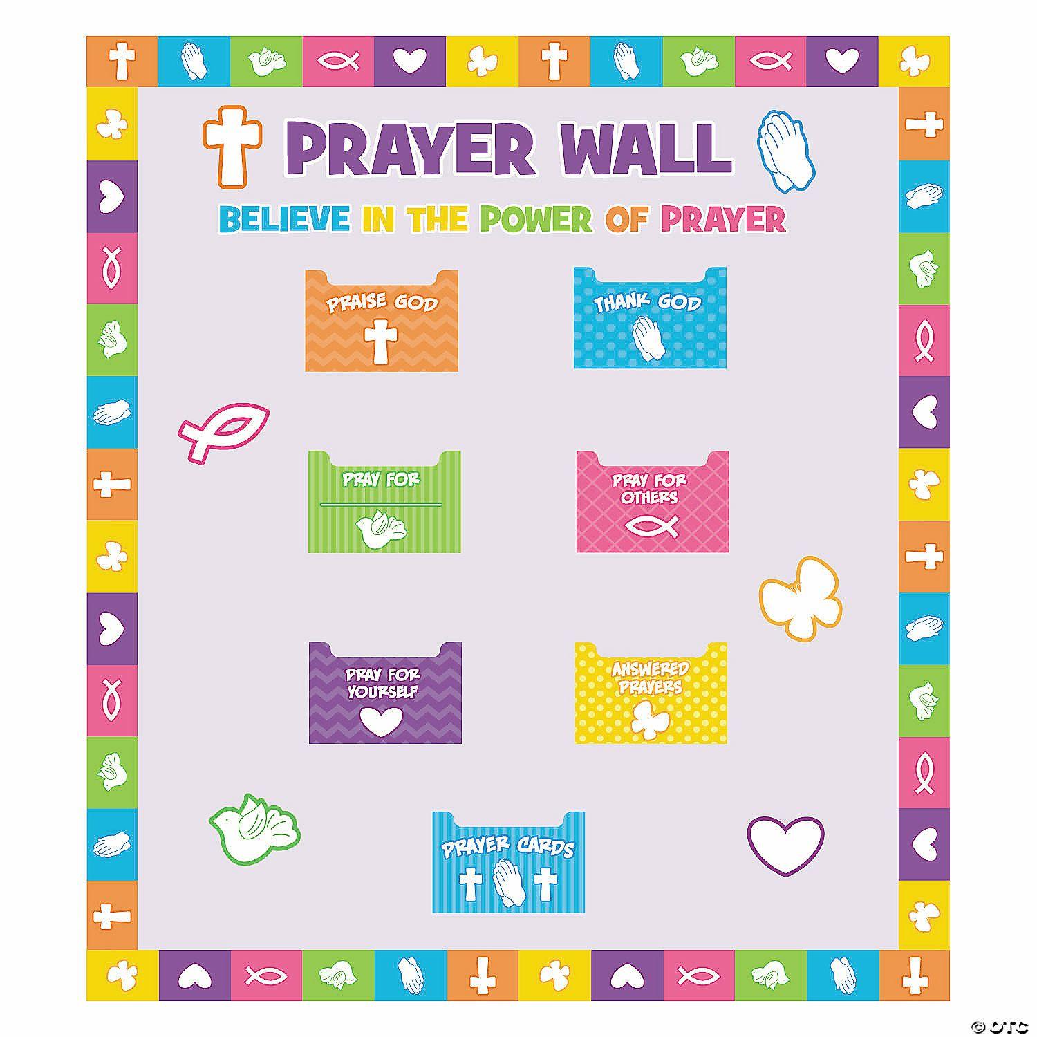 Bulletin Board Supplies | Prayer Wall Bulletin Board Set – 134 Pc.