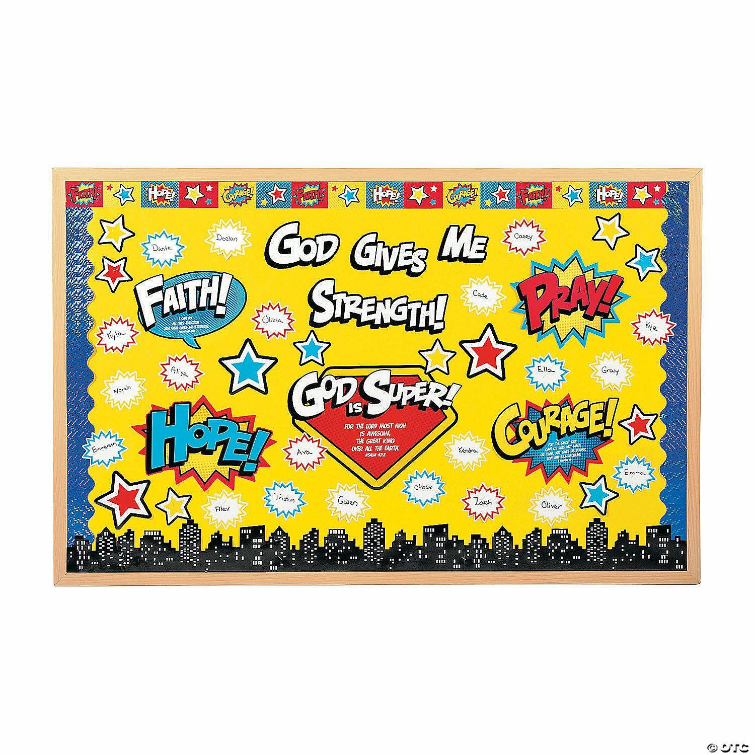 Bulletin Board Supplies | Superhero VBS Bulletin Board Set