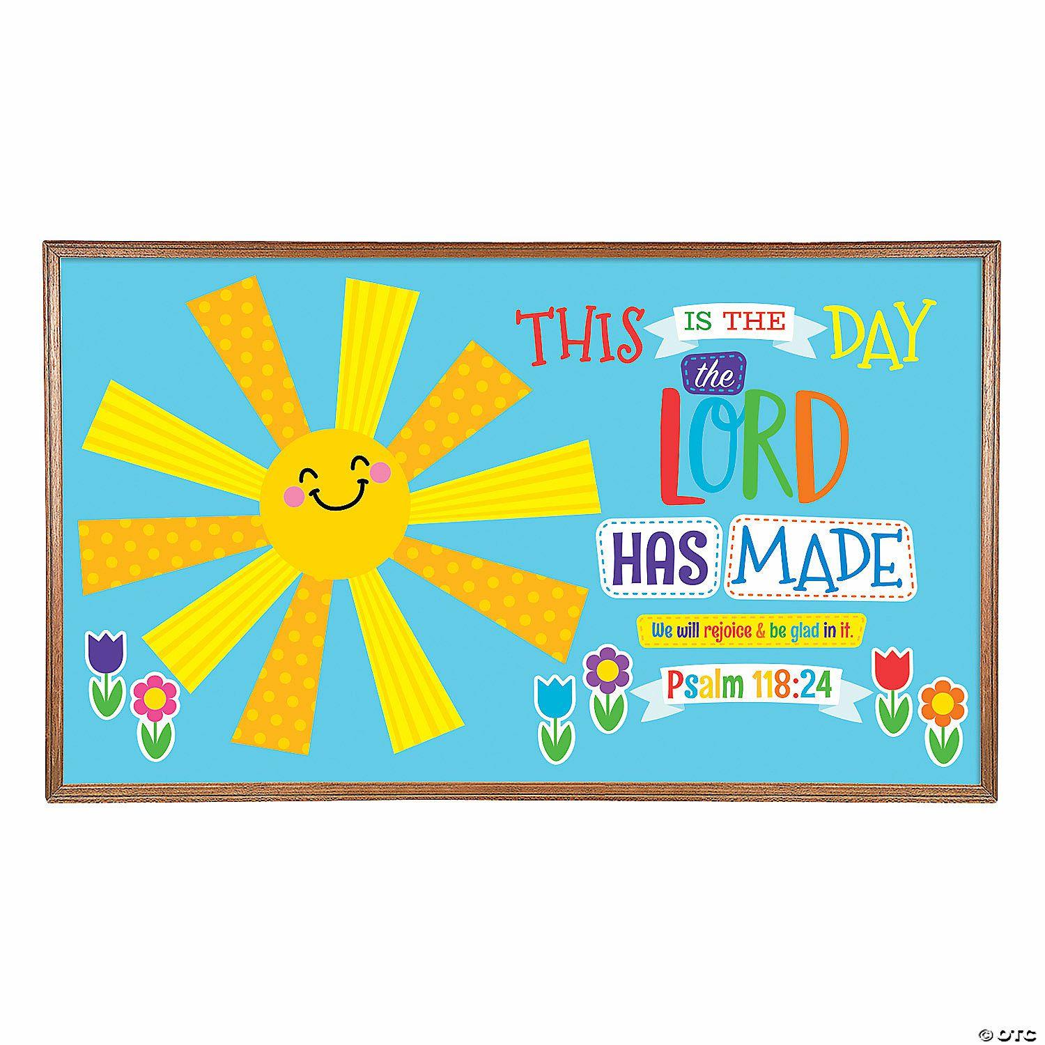 Bulletin Board Supplies | The Day the Lord Has Made Classroom Bulletin Board Set – 40 Pc.