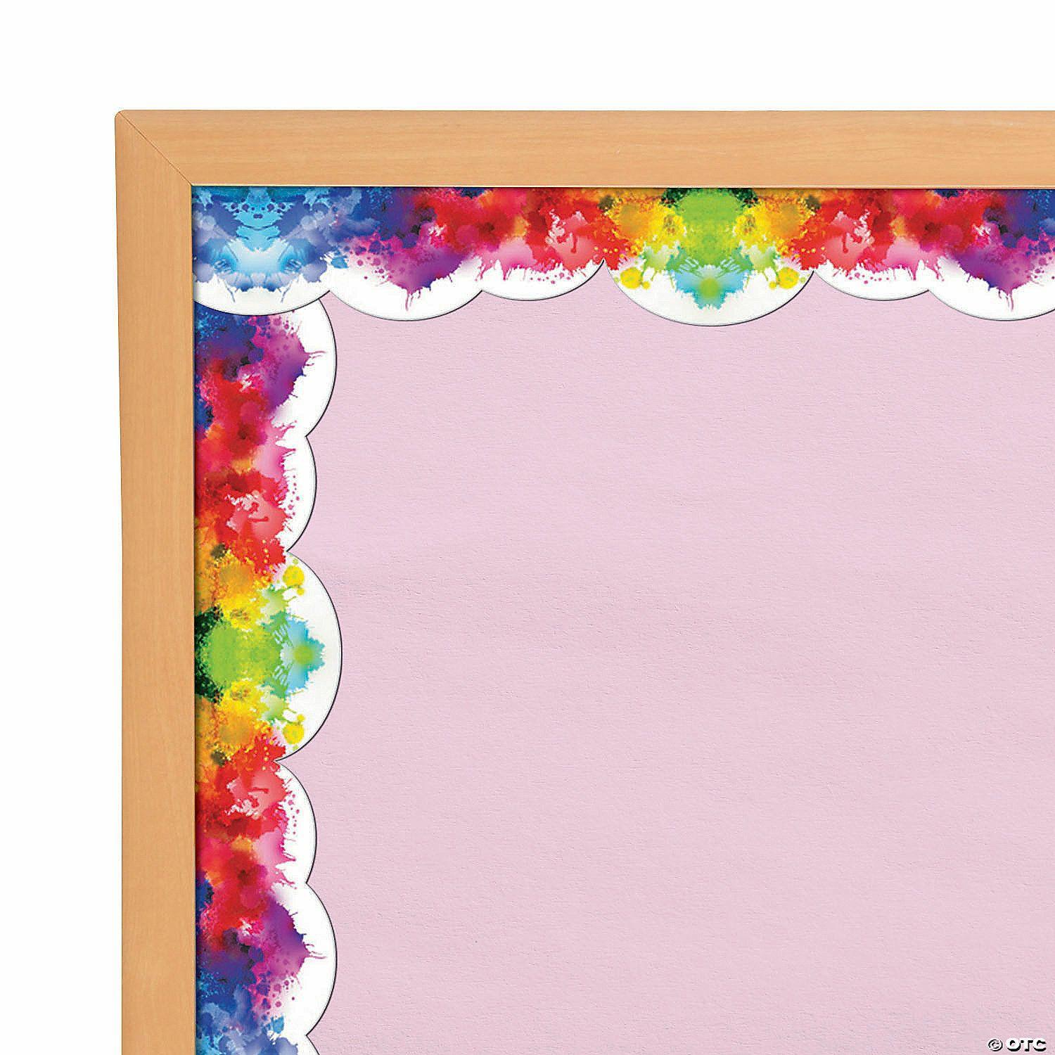 Bulletin Board Supplies | Watercolor Bulletin Board Borders – 12 Pc.