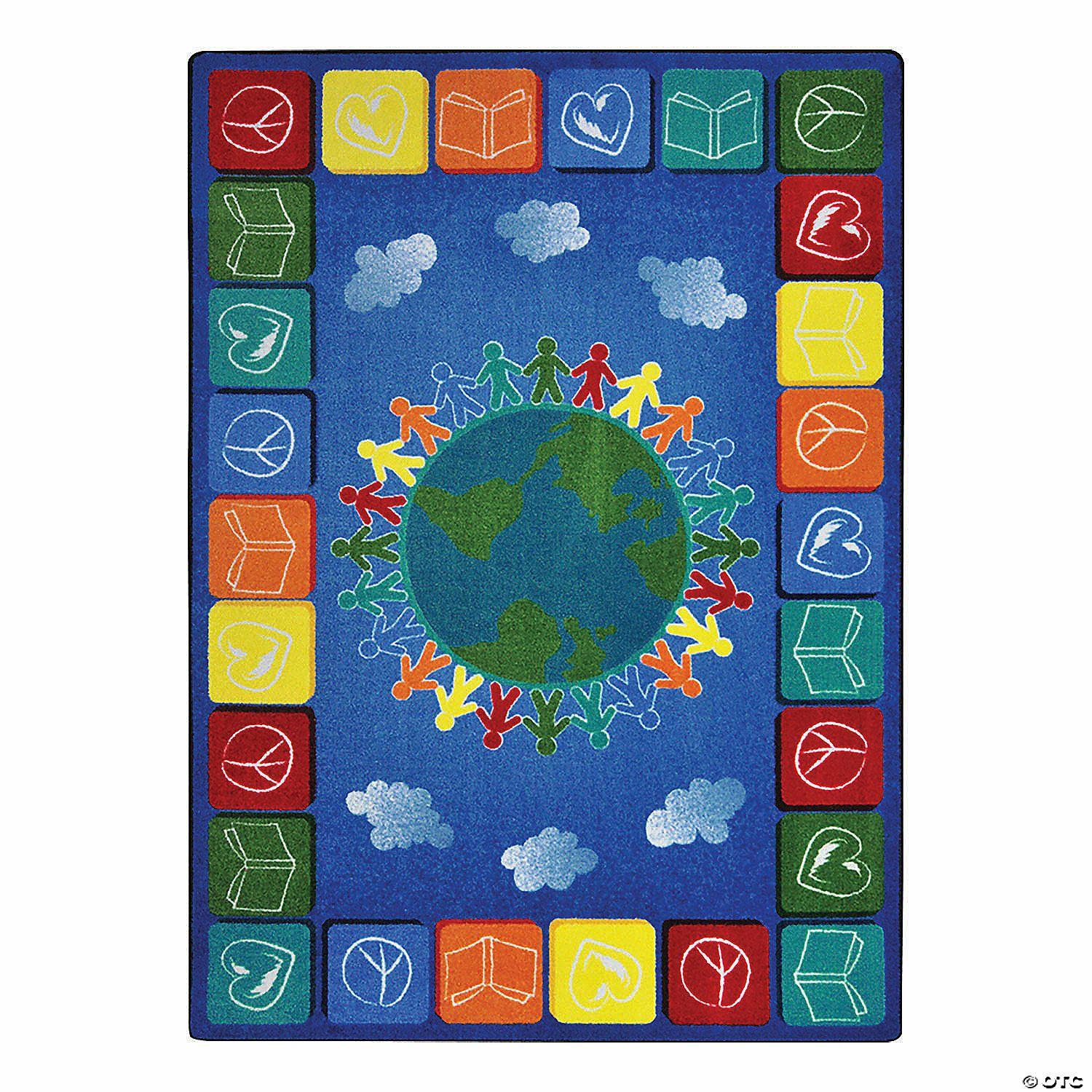 Classroom Carpets | Joy Carpets Peace Love Books Classroom Rug