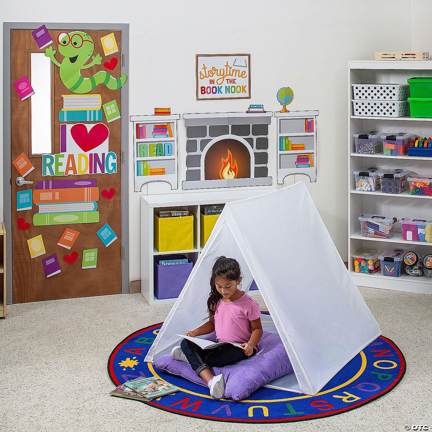 Classroom Decorating Kits | Book Nook Reading Corner Tent Kit – 31 Pc.