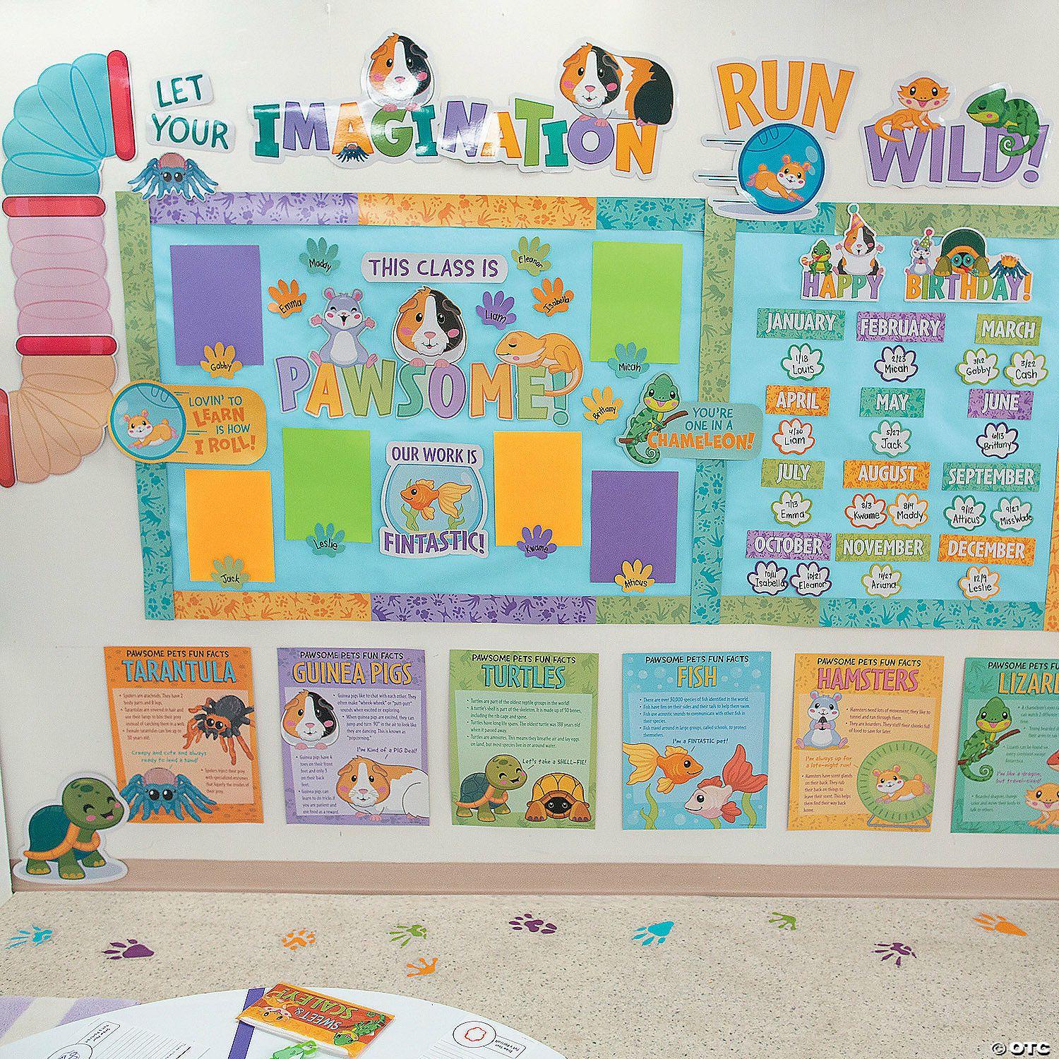 Classroom Decorating Kits | Classroom Pets Pawsome Classroom Decorating Kit – 195 Pc.