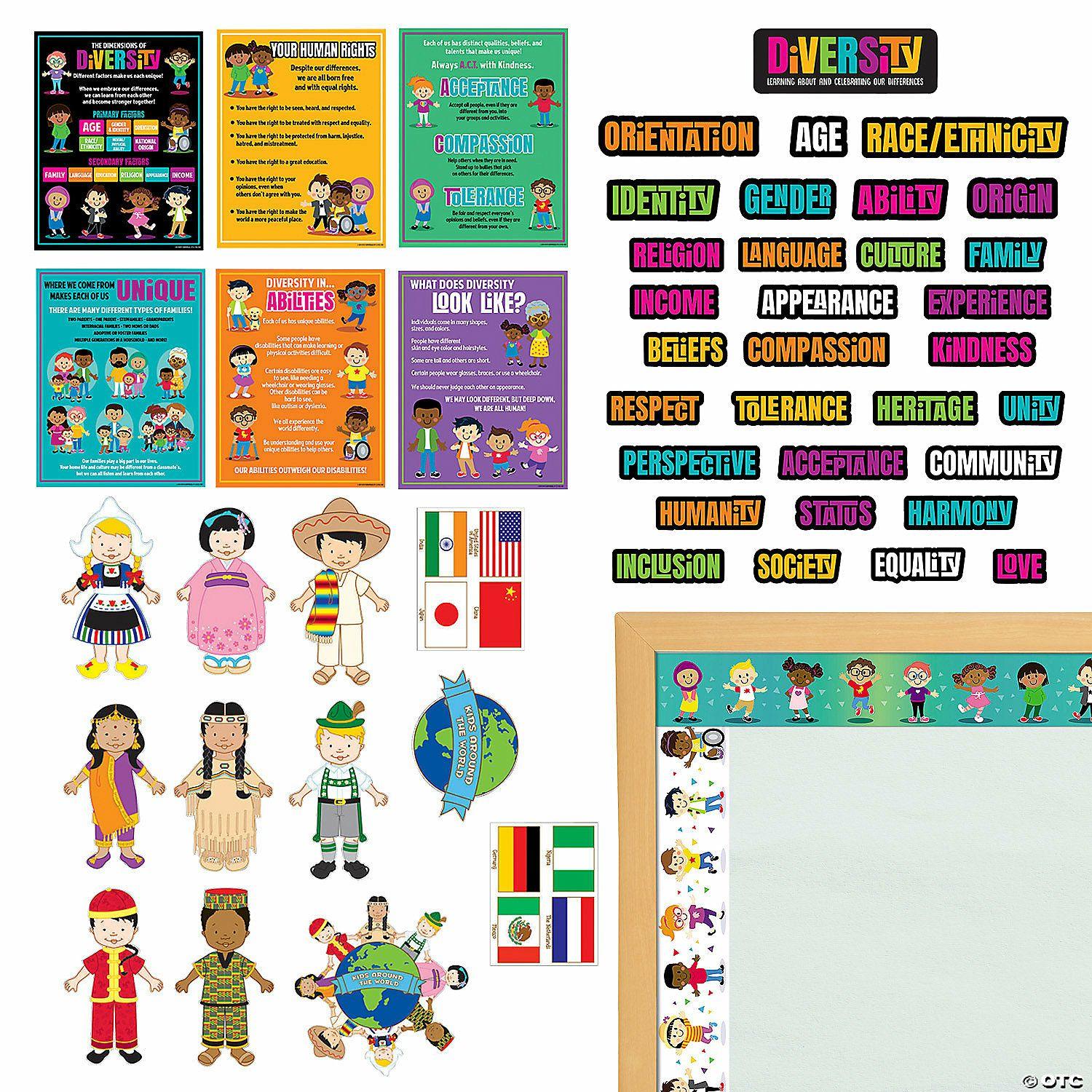 Classroom Decorating Kits | Diversity Decorating Kit – 62 Pc.