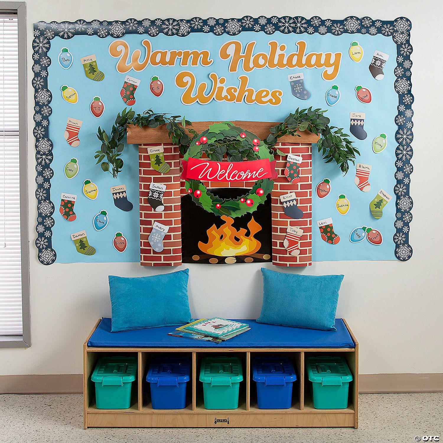 Classroom Decorating Kits | Fireplace Classroom Decorating Kit – 51 Pc.