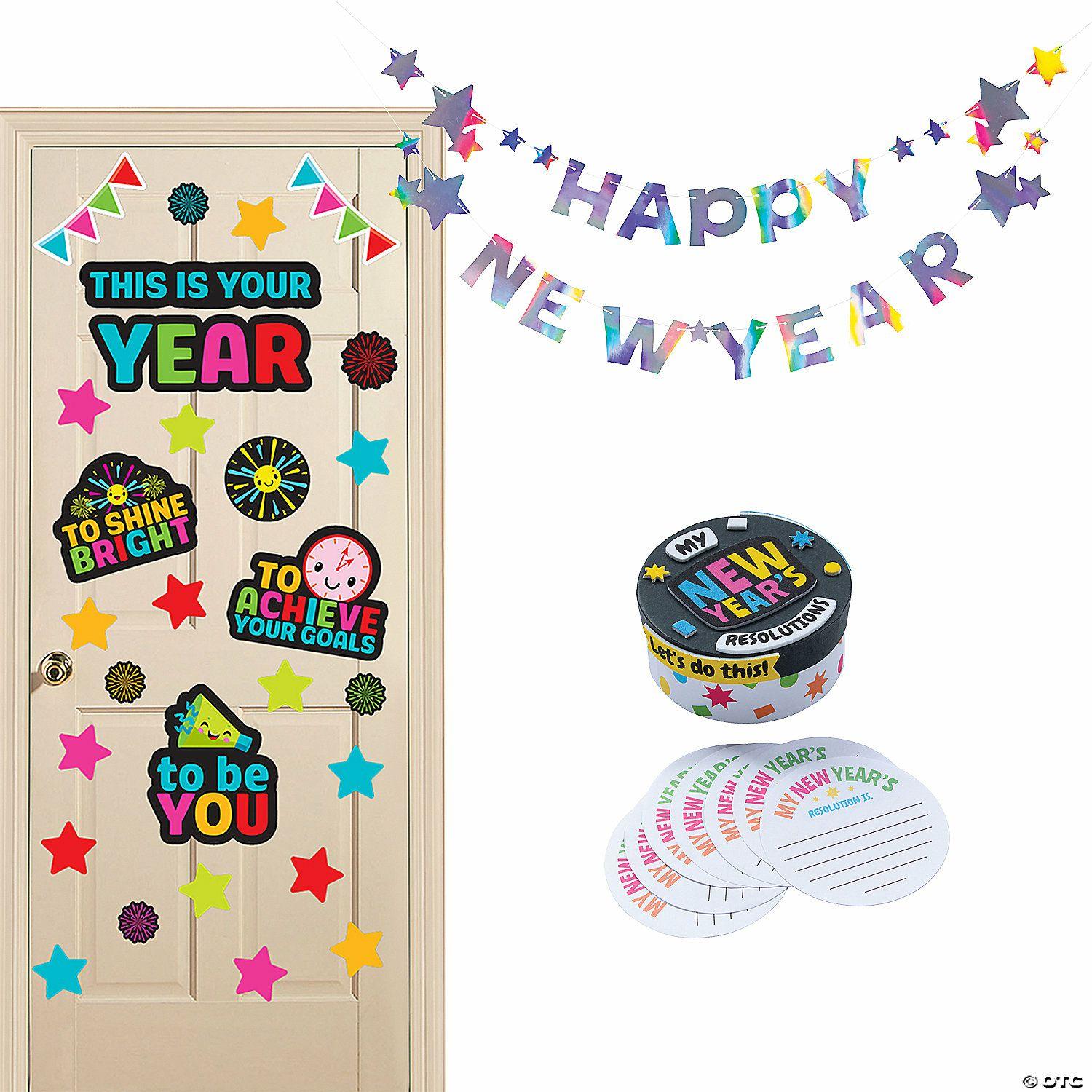 Classroom Decorating Kits | New Year Goals Classroom Decorating Kit – 71 Pc.