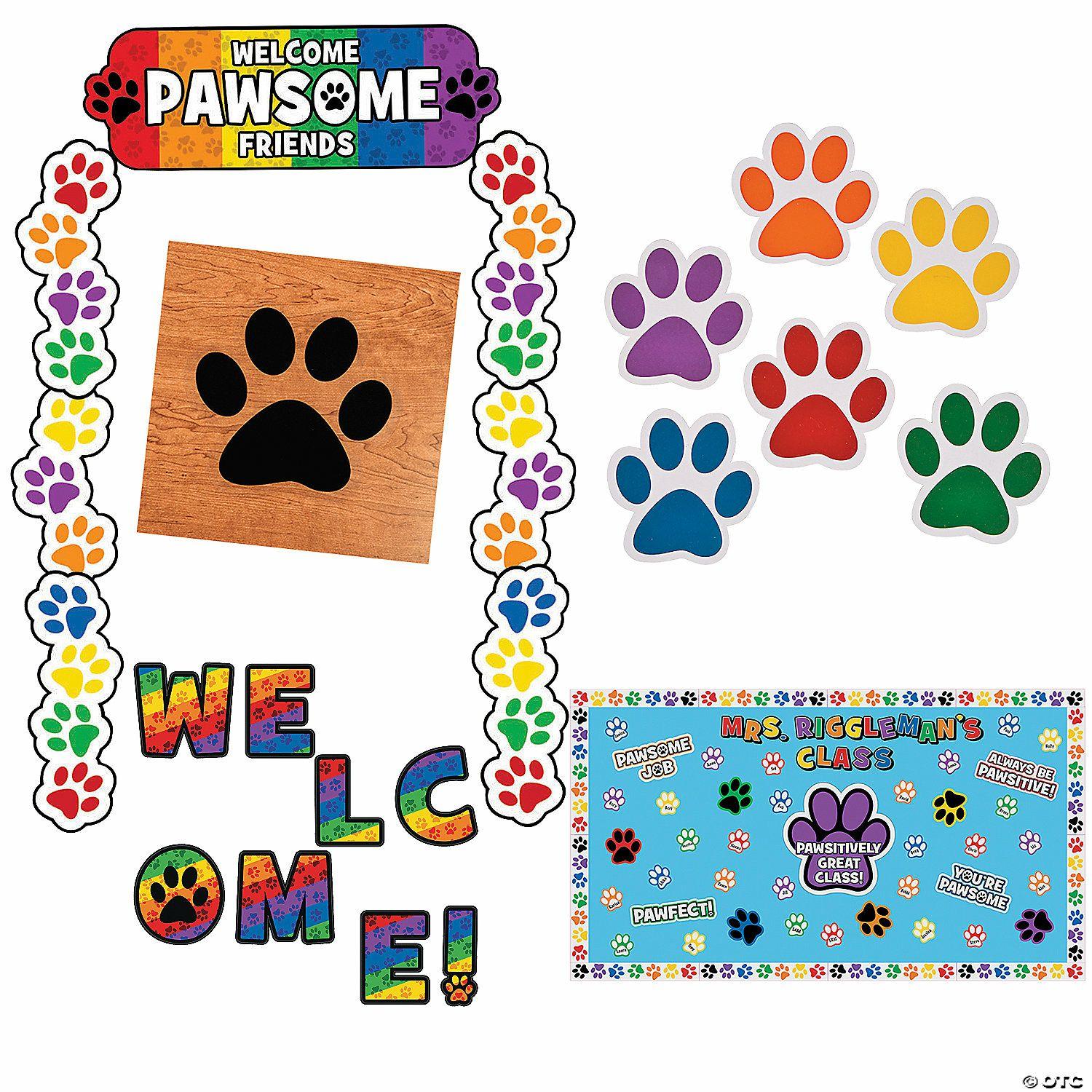 Classroom Decorating Kits | Paw Print Decorating Kit – 314 Pc.