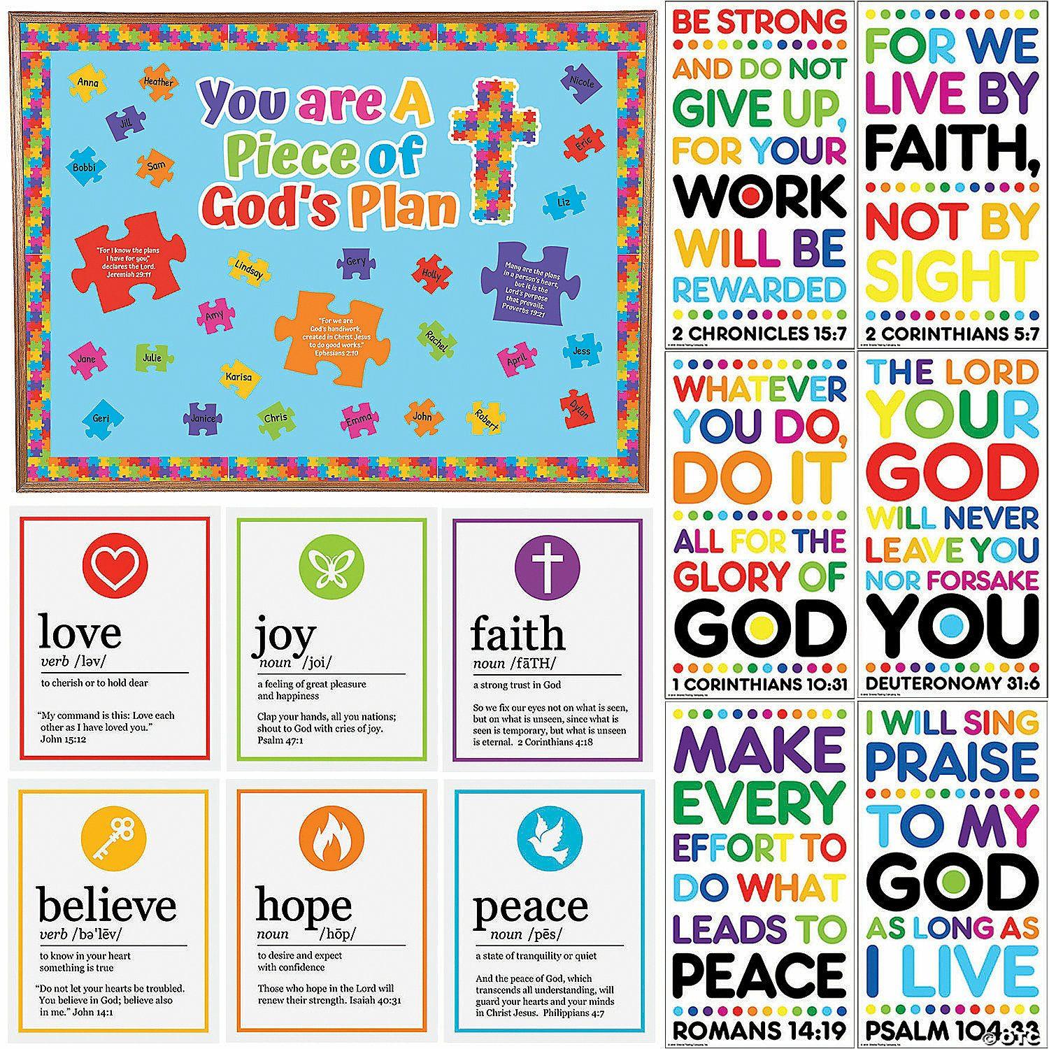 Classroom Decorating Kits | Piece of God&’s Plan Small Classroom Decorating Kit – 60 Pc.