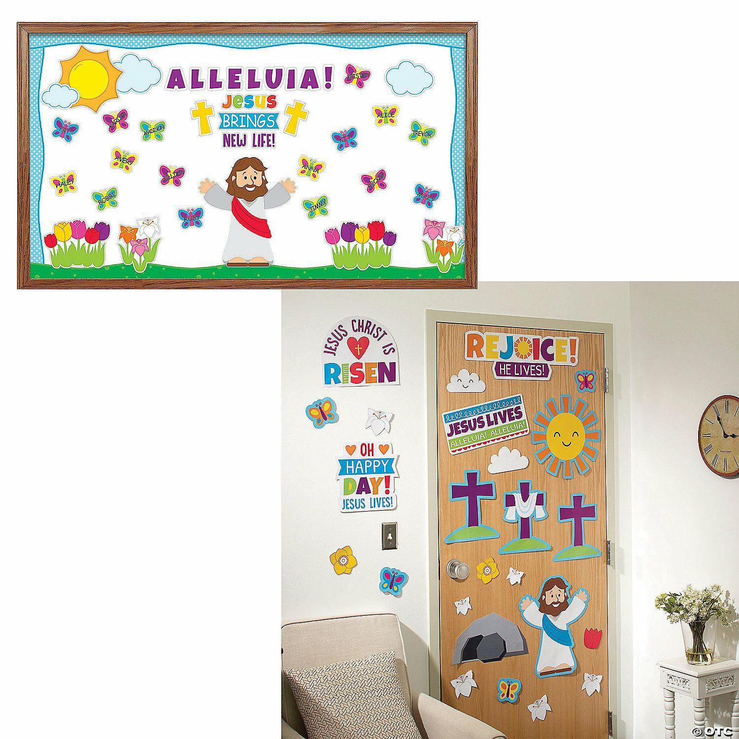 Classroom Decorating Kits | Religious Alleluia He Lives Classroom Decor Kit – 2 Pc.