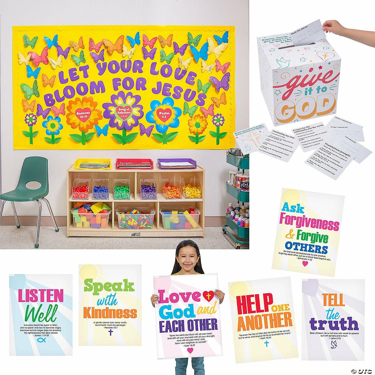 Classroom Decorating Kits | Religious Spring Classroom Decorating Kit – 176 Pc.