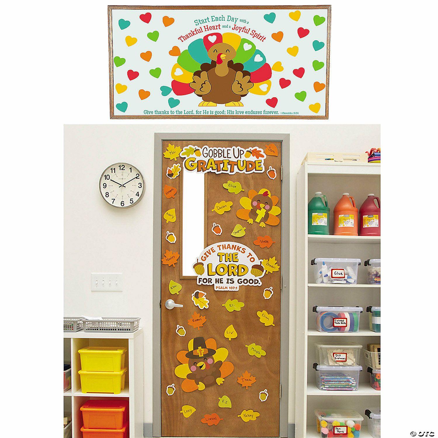 Classroom Decorating Kits | Thanksgiving Religious Gratitude Classroom Decorating Kit – 96 Pc.