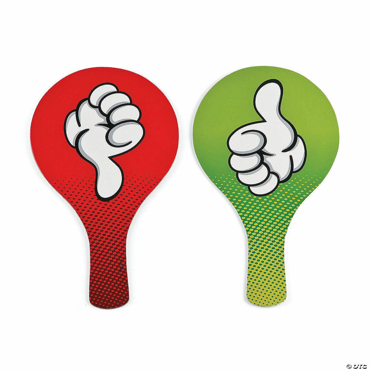 Classroom Management | 5 1/2″ x 8 1 2″ Thumb Up Thumbs Down Cardboard Classroom Paddles – 24 Pc.