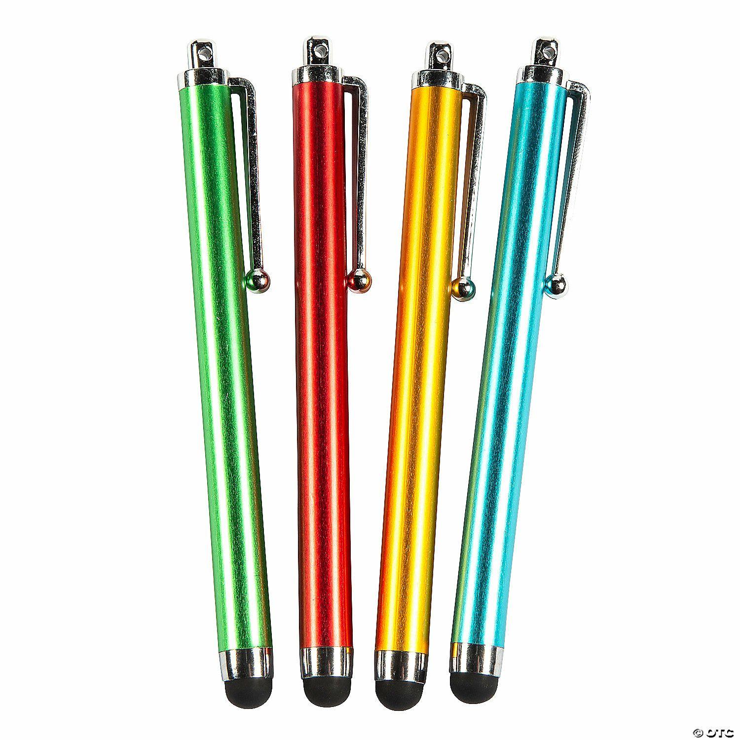 Classroom Technology | 4 1/2″ Assorted Metallic Colors Metal Stylus Pens – 12 Pc.