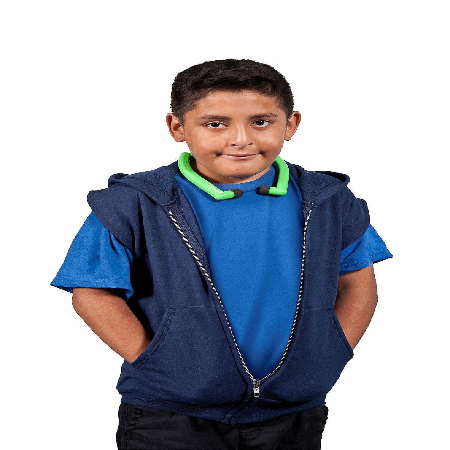 Classroom Technology | Abilitations Weighted Hoodie Vest, Child Large, Navy