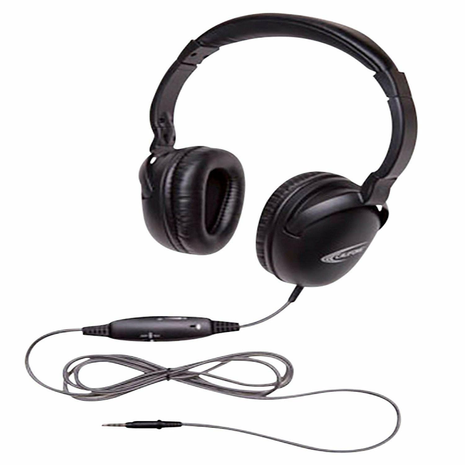 Classroom Technology | Califone NeoTech Plus 10171MT Premium, Over-Ear Stereo Headset with Inline Microphone, 3.5mm Plug, Black