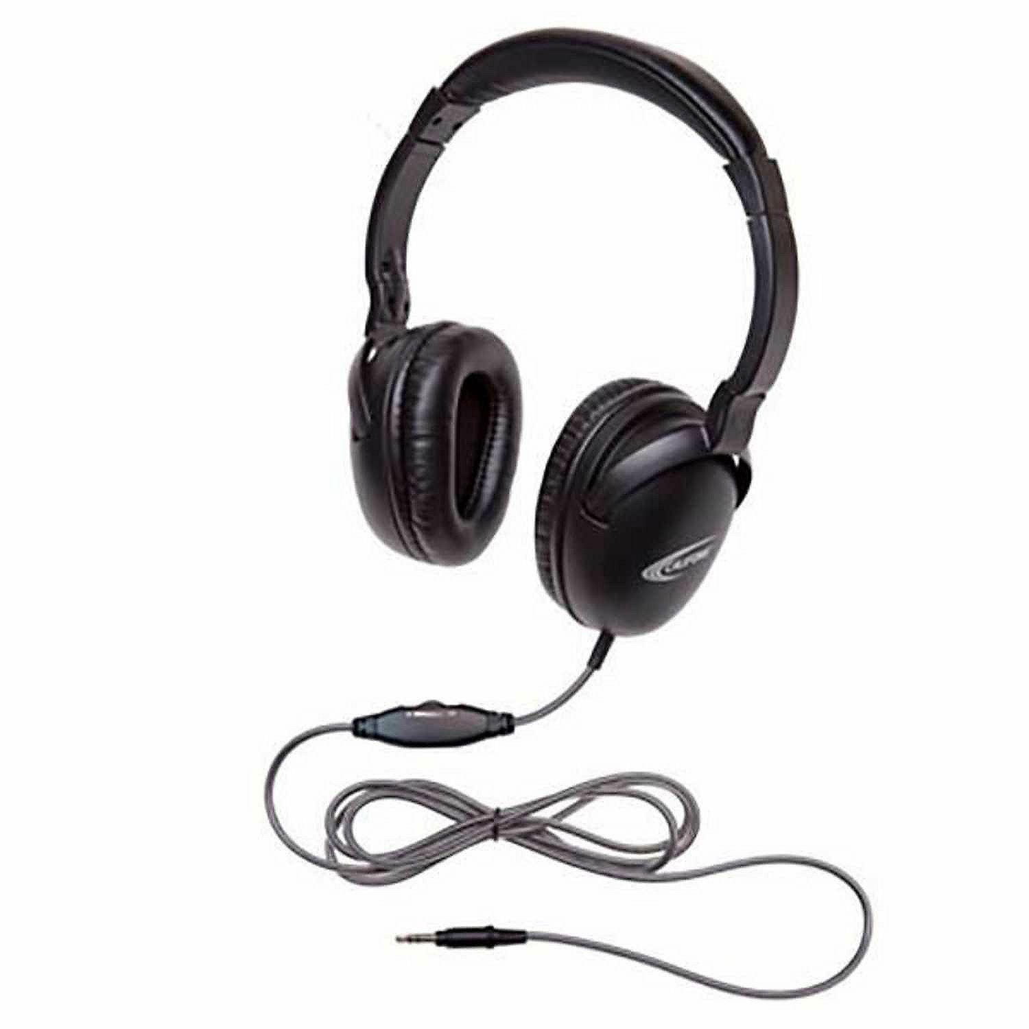 Classroom Technology | Califone NeoTech Plus 1017AV Premium, Over-Ear Stereo Headphone, 3.5mm Plug, Black