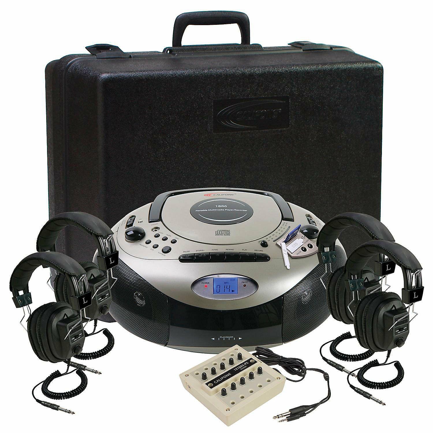 Classroom Technology | Califone Spirit SD 4-Person Listening Center, 1886PLC