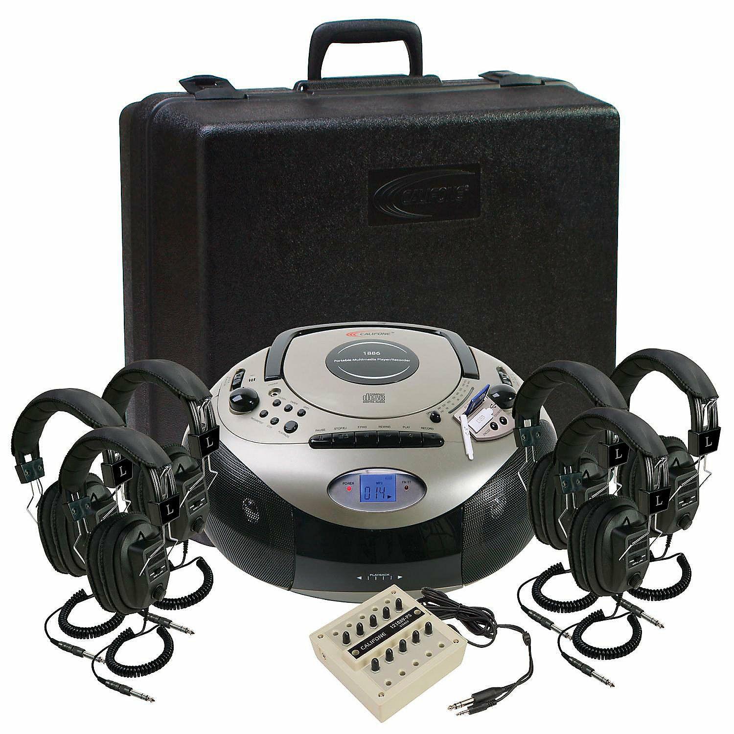 Classroom Technology | Califone Spirit SD 6-Person Listening Center, 1886PLC-6