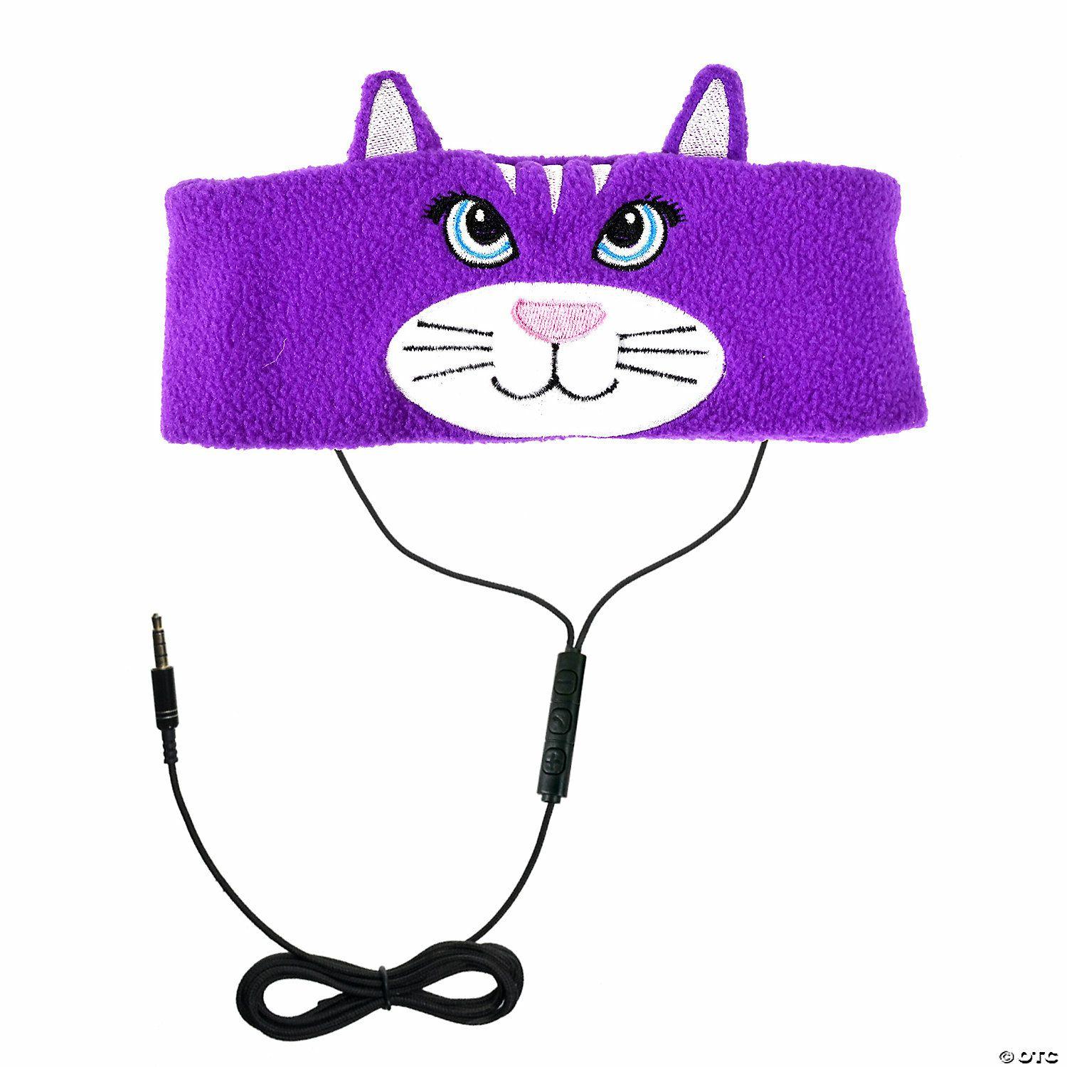 Classroom Technology | Contixo H1 Adjustable Fleece Headband Headphones, Cat