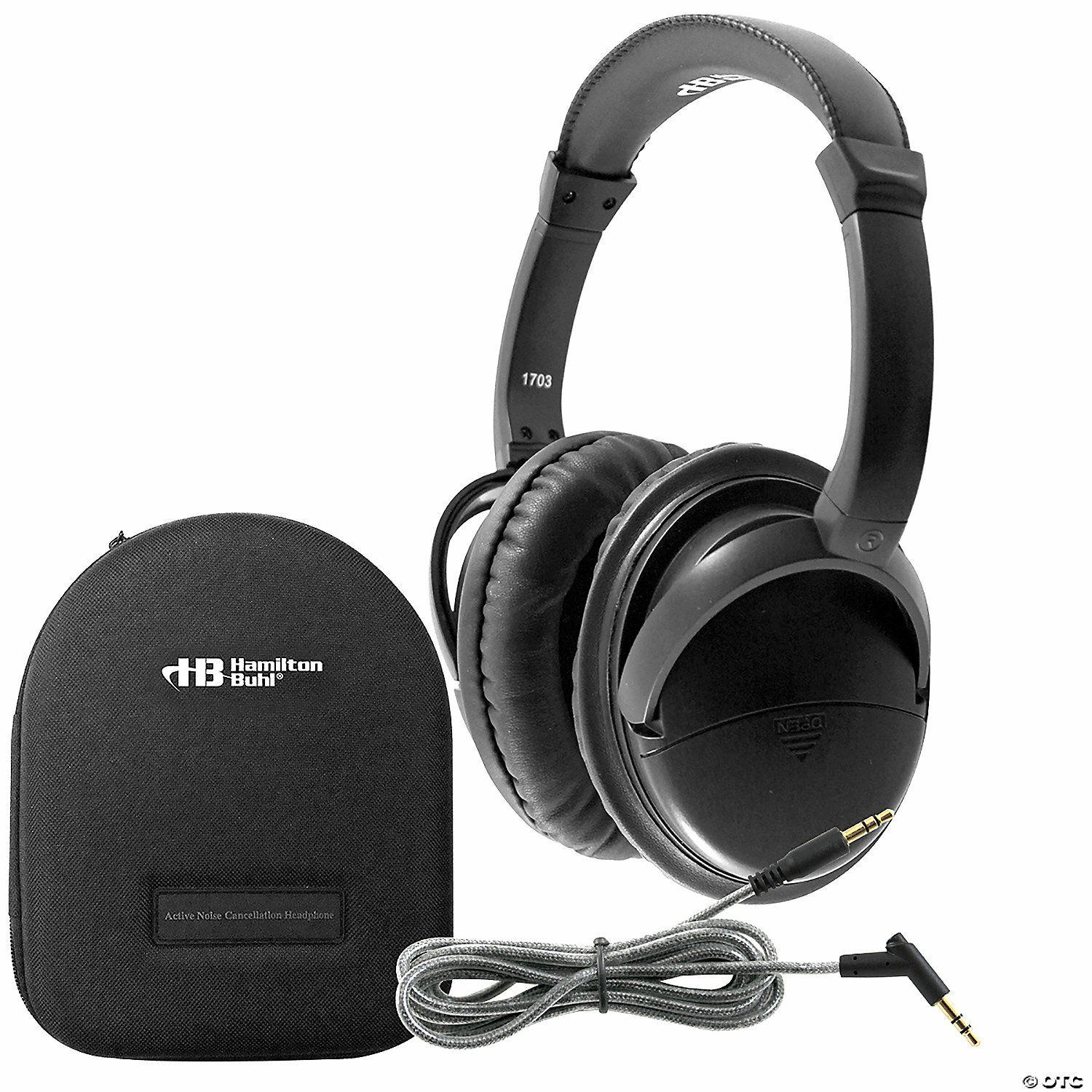 Classroom Technology | HamiltonBuhl Deluxe Active Noise-Cancelling Headphones with Case