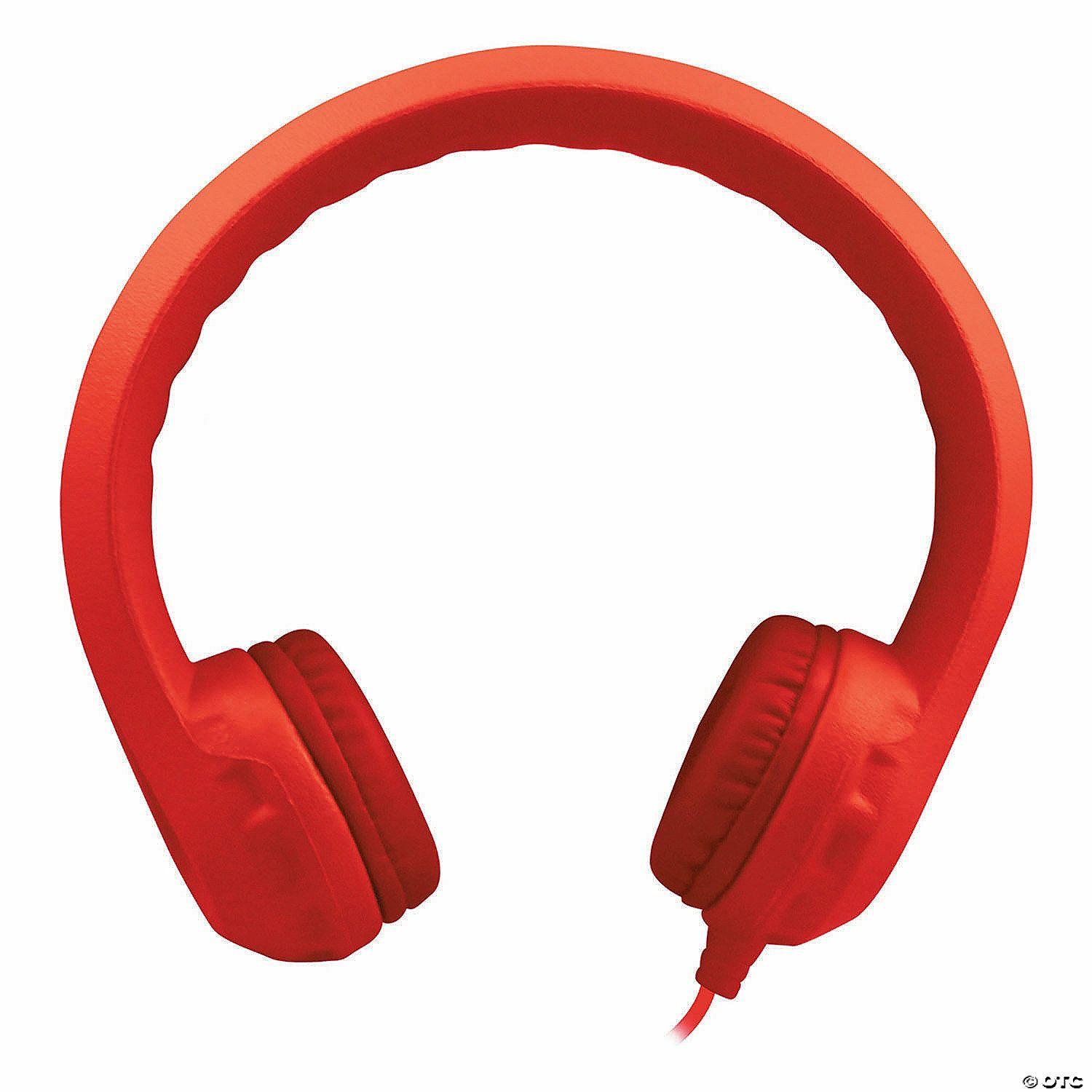 Classroom Technology | HamiltonBuhl Flex-Phones™ Indestructible Foam Headphones, Red