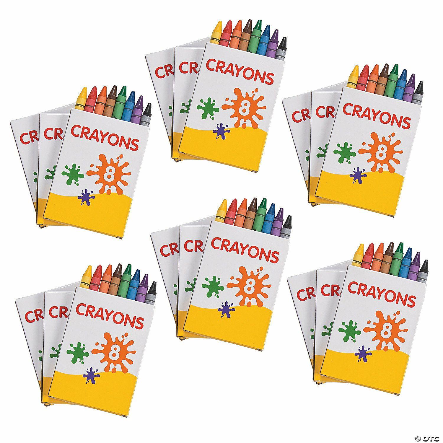 Crayons | 3 1/2″ Bulk 288 Boxes of 8-Color Classic Pointed Crayons