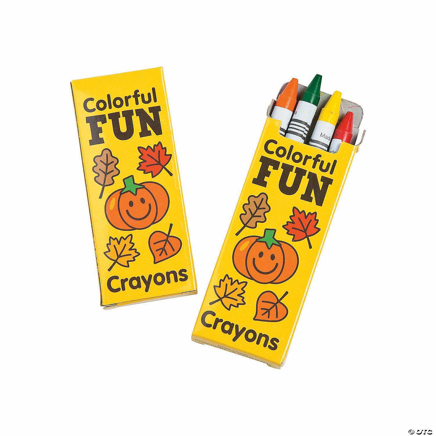 Crayons | 4-Color Fall Crayons – 24 Boxes