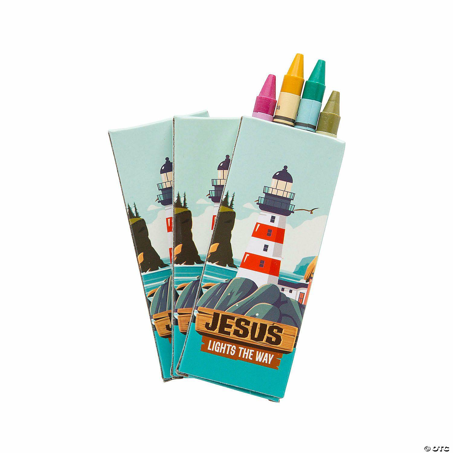 Crayons | 4-Color Rocky Beach VBS Crayon Boxes – 12 Boxes