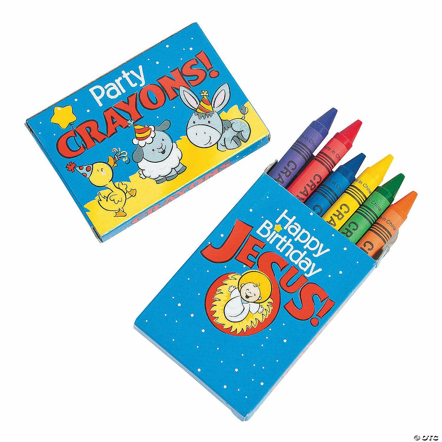 Crayons | 6-Color Happy Birthday Jesus Crayons – 24 Boxes